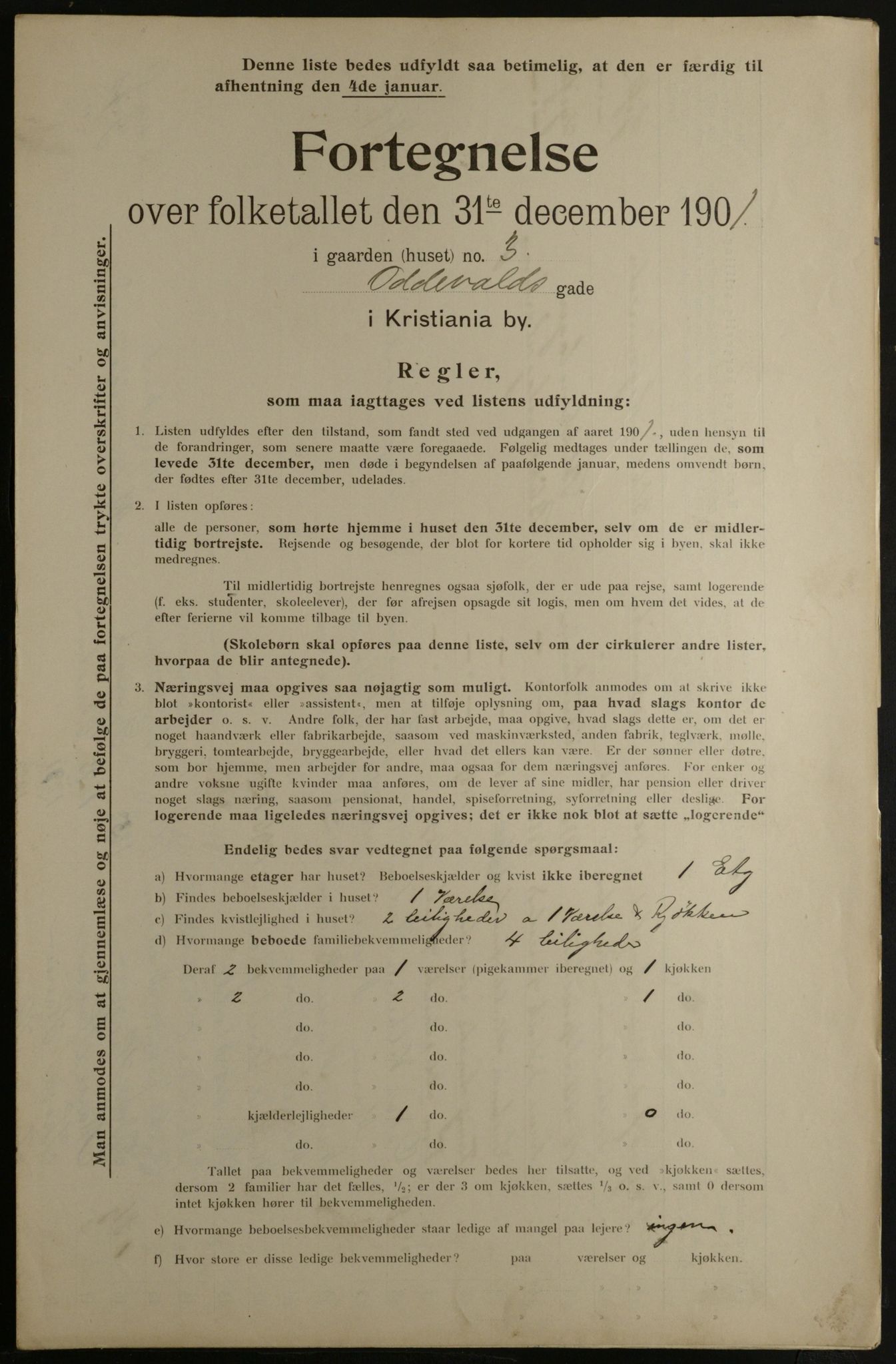 OBA, Municipal Census 1901 for Kristiania, 1901, p. 11449