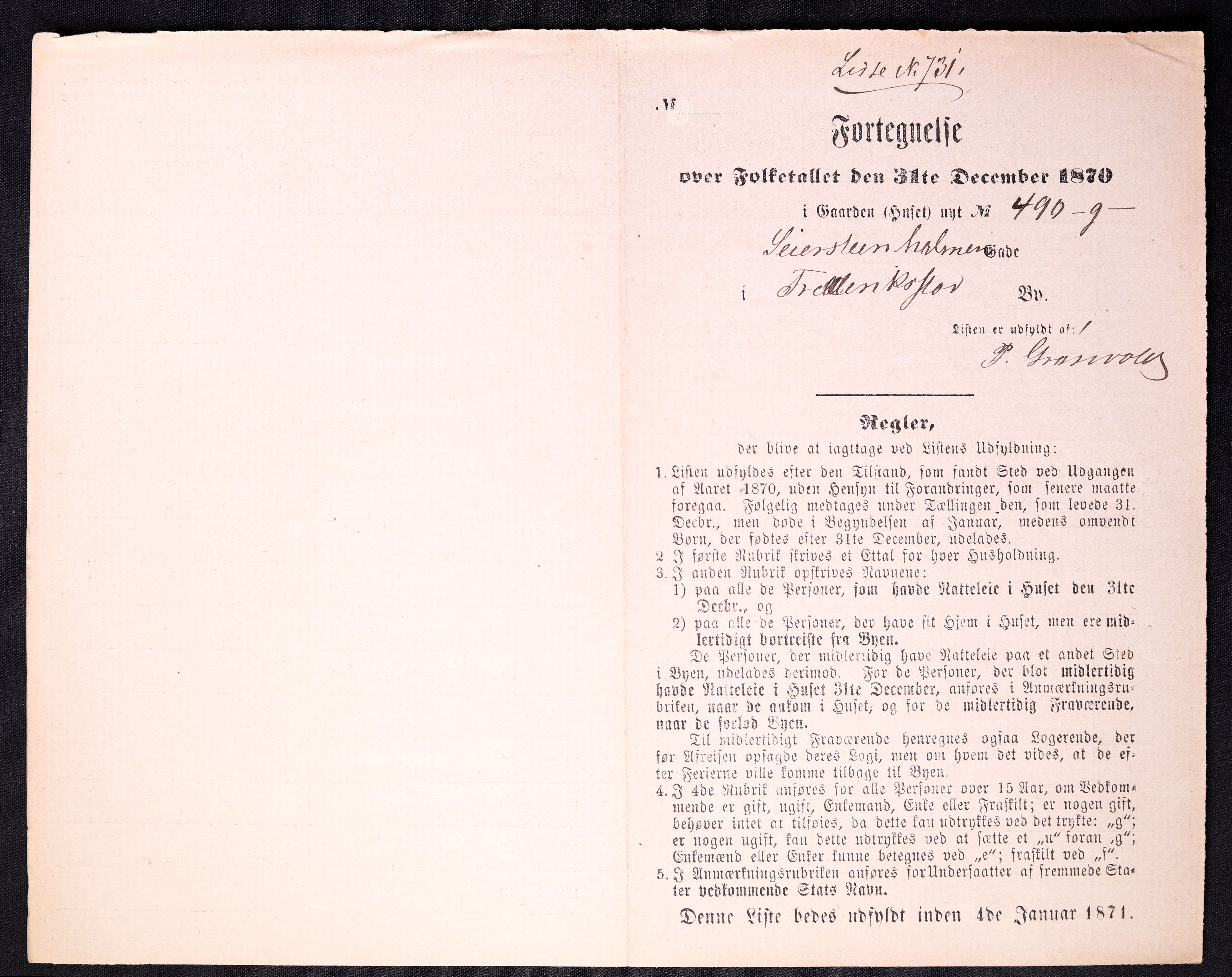 RA, 1870 census for 0103 Fredrikstad, 1870, p. 1463