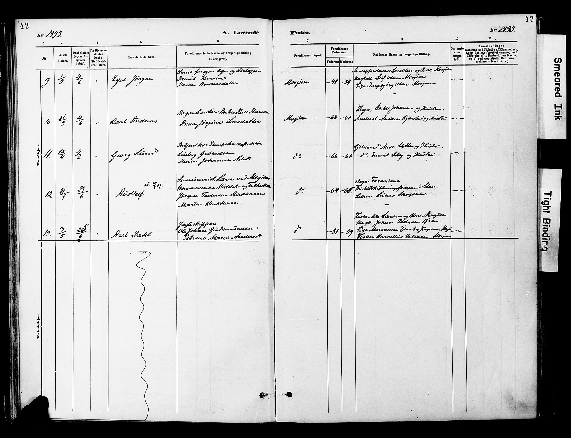 Ministerialprotokoller, klokkerbøker og fødselsregistre - Nordland, SAT/A-1459/820/L0296: Parish register (official) no. 820A17, 1880-1903, p. 42