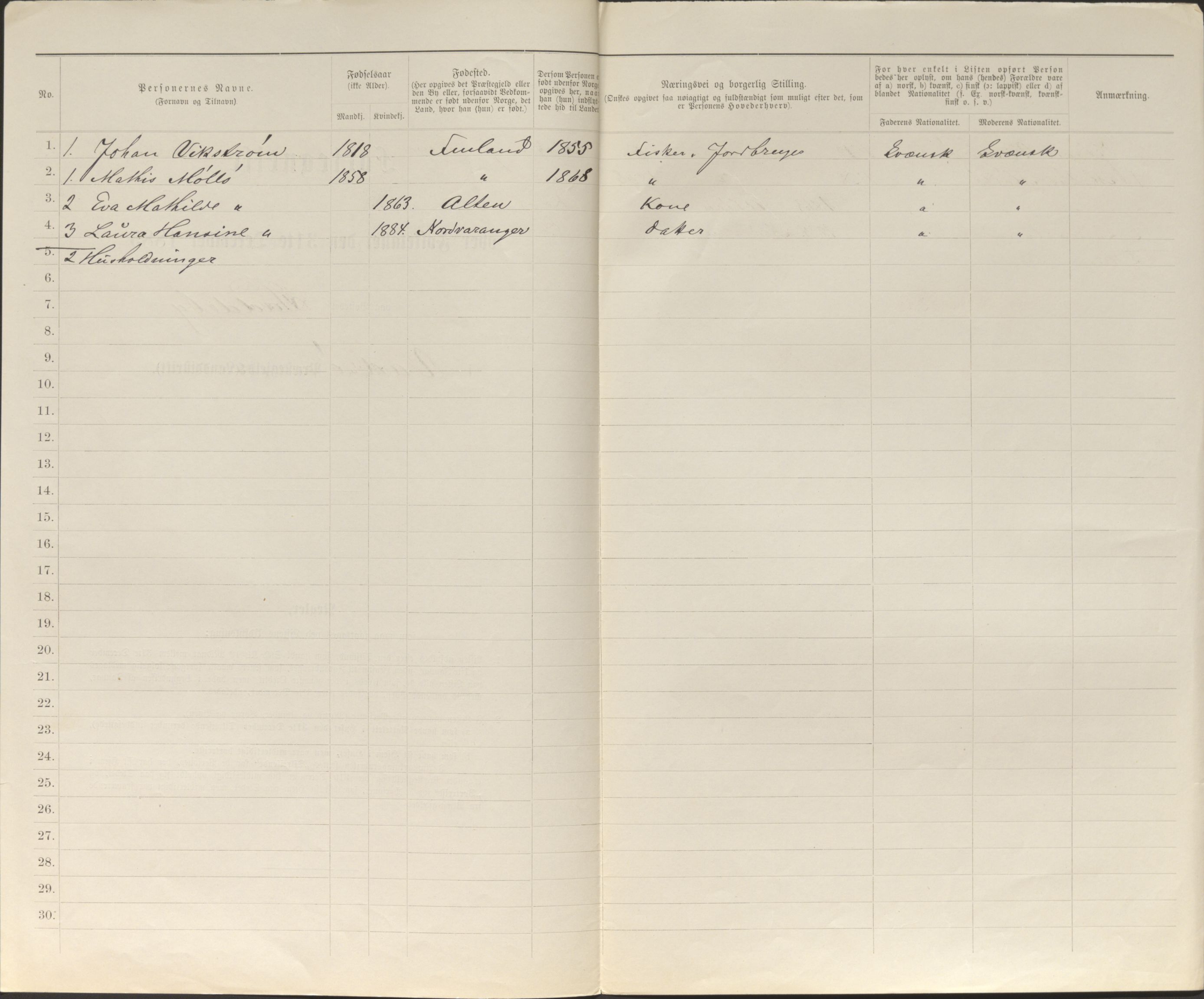 SATØ, 1885 census for 2029 Vadsø, 1885, p. 48b