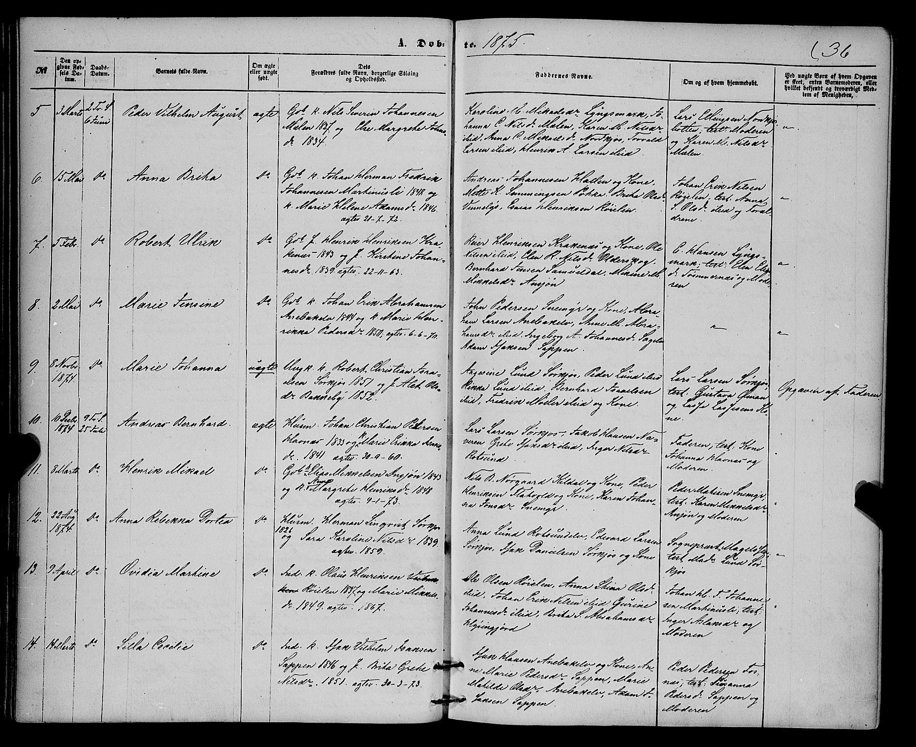 Skjervøy sokneprestkontor, SATØ/S-1300/H/Ha/Haa/L0013kirke: Parish register (official) no. 13, 1863-1877, p. 36