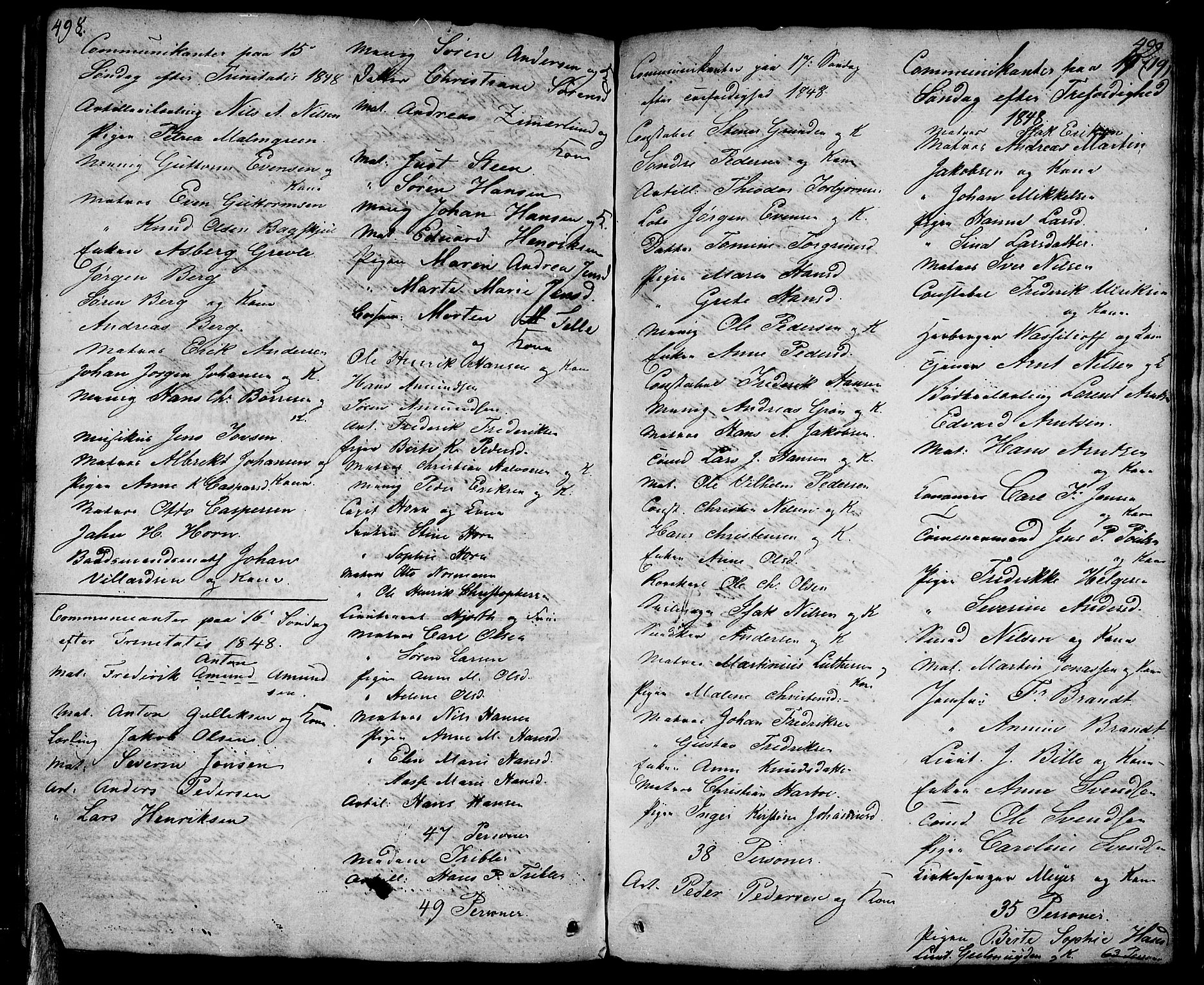 Stavern kirkebøker, AV/SAKO-A-318/F/Fa/L0004: Parish register (official) no. 4, 1809-1816, p. 498-499