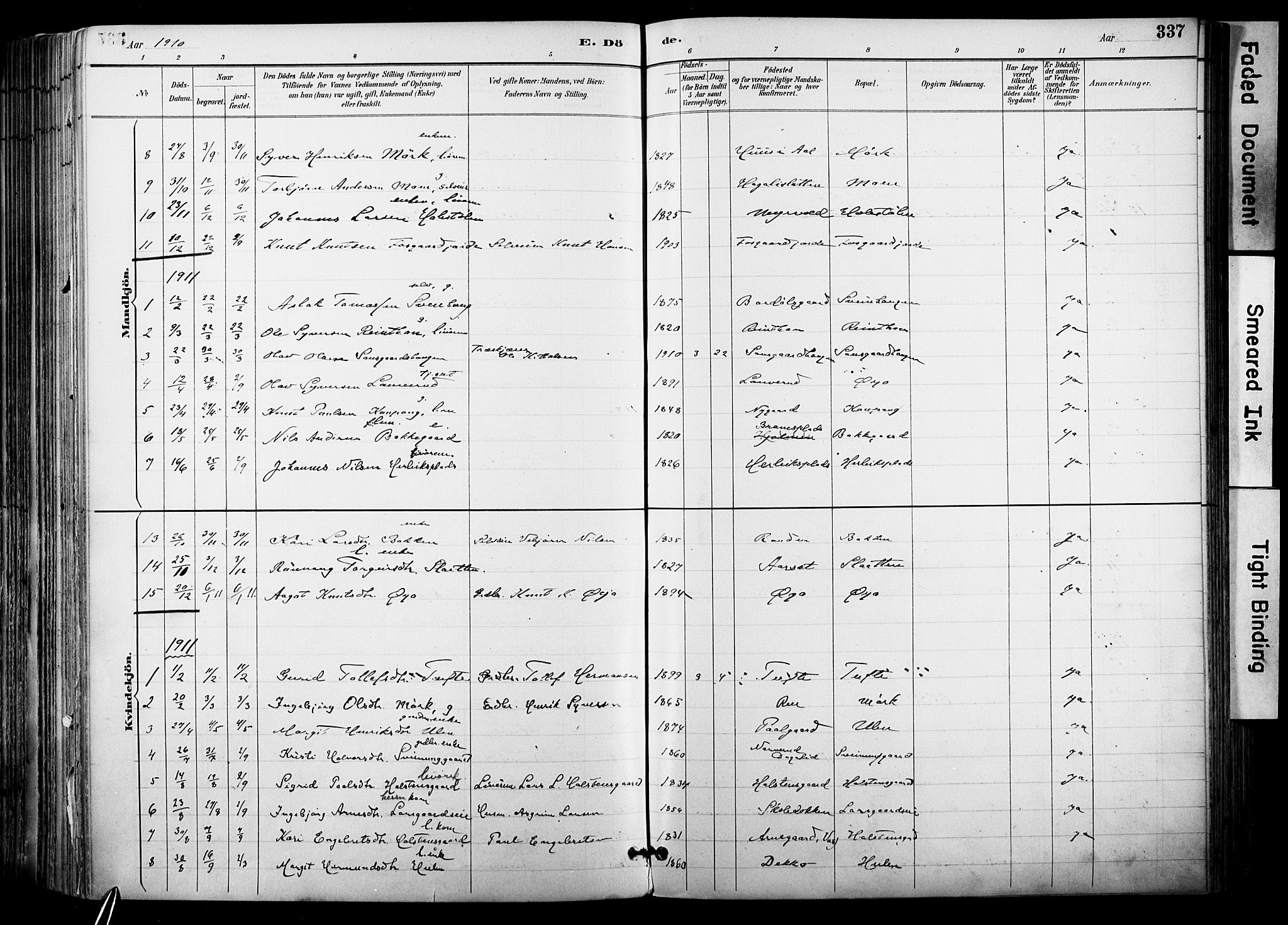 Hol kirkebøker, AV/SAKO-A-227/F/Fa/L0003: Parish register (official) no. I 3, 1887-1918, p. 337