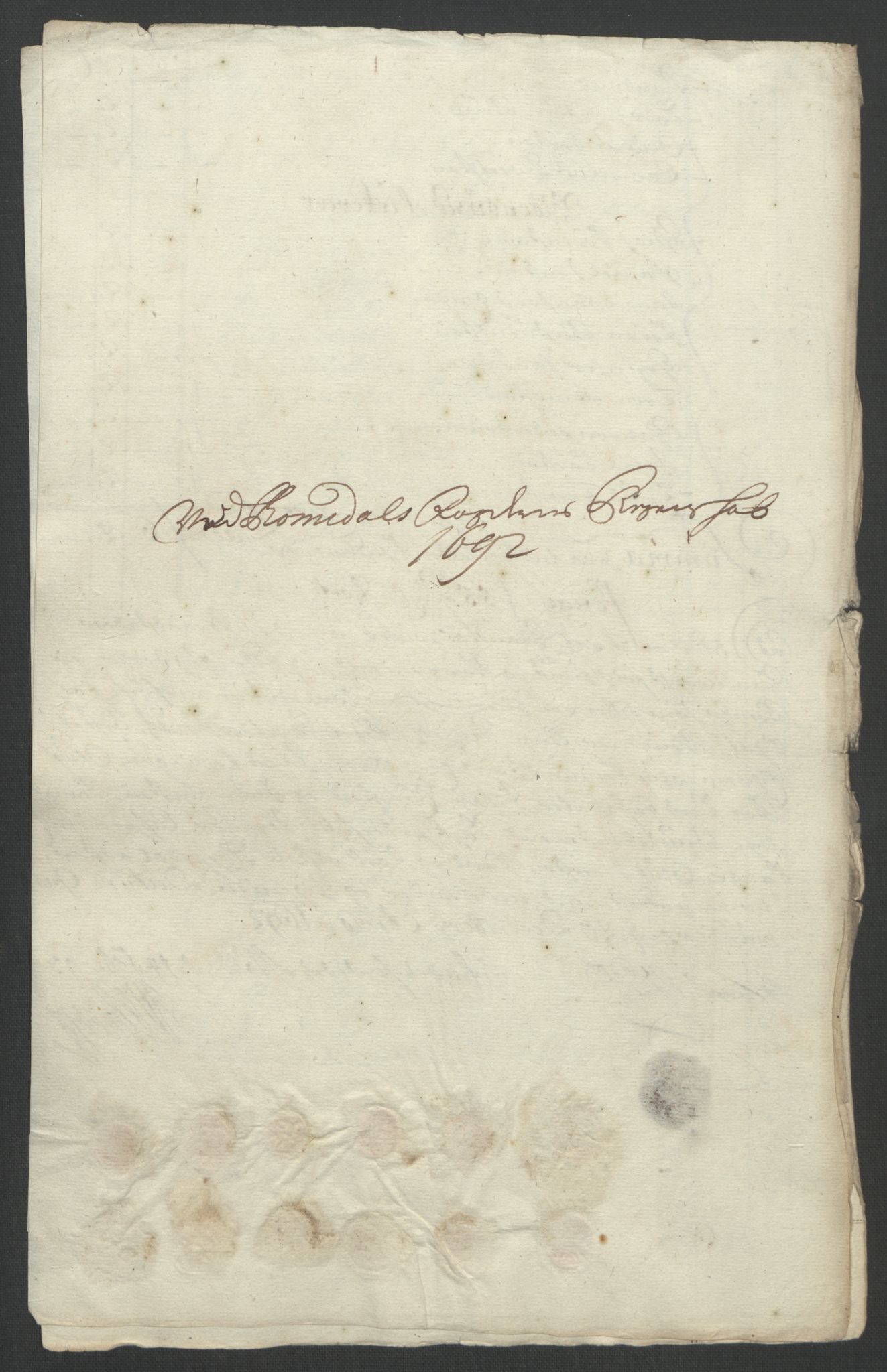 Rentekammeret inntil 1814, Reviderte regnskaper, Fogderegnskap, AV/RA-EA-4092/R55/L3650: Fogderegnskap Romsdal, 1692, p. 89