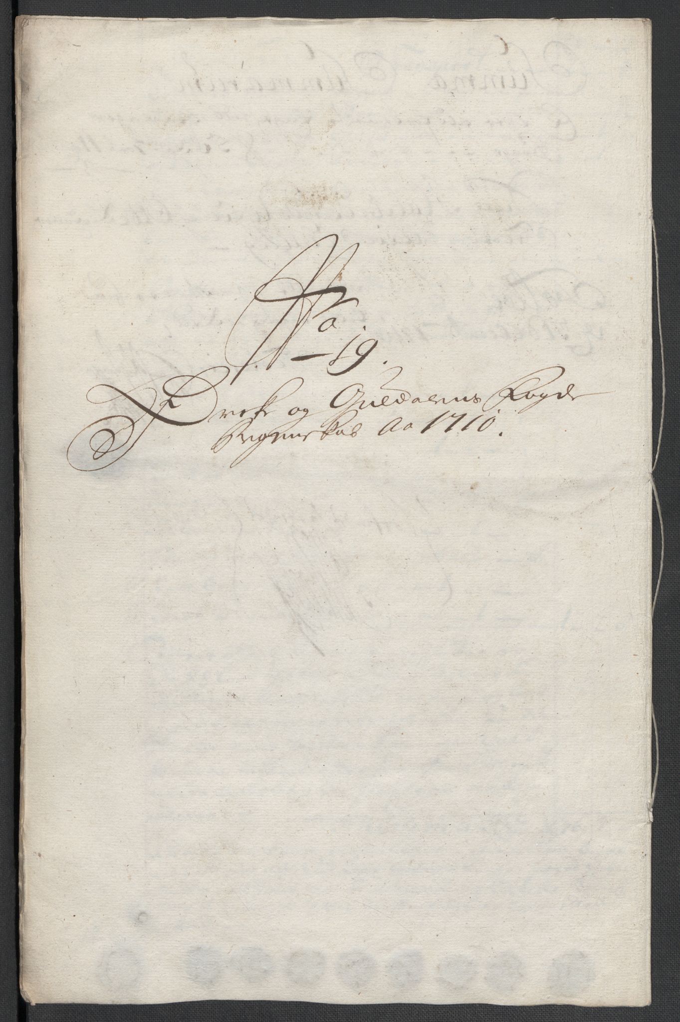Rentekammeret inntil 1814, Reviderte regnskaper, Fogderegnskap, RA/EA-4092/R60/L3960: Fogderegnskap Orkdal og Gauldal, 1710, p. 284