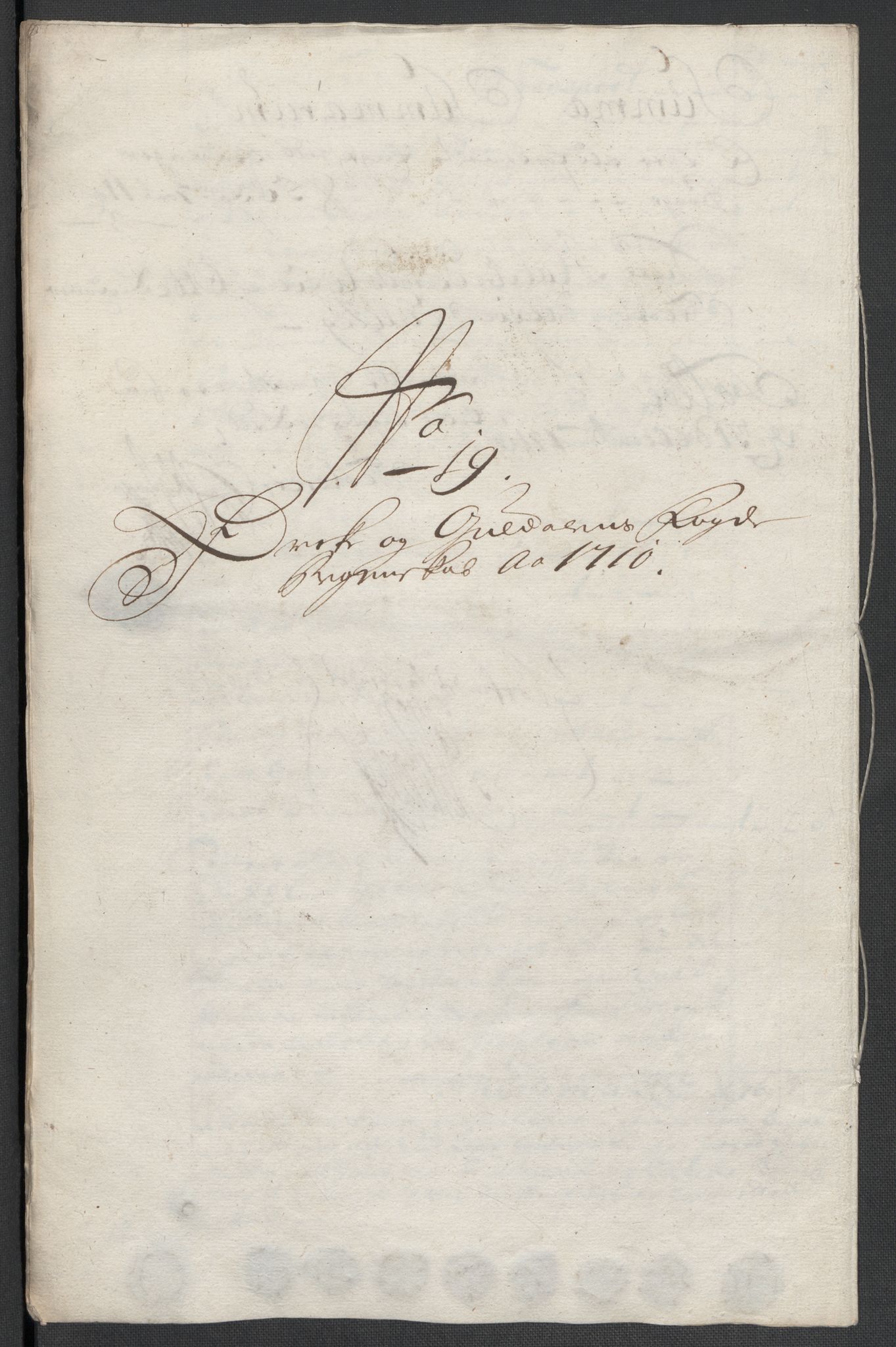 Rentekammeret inntil 1814, Reviderte regnskaper, Fogderegnskap, AV/RA-EA-4092/R60/L3960: Fogderegnskap Orkdal og Gauldal, 1710, p. 284