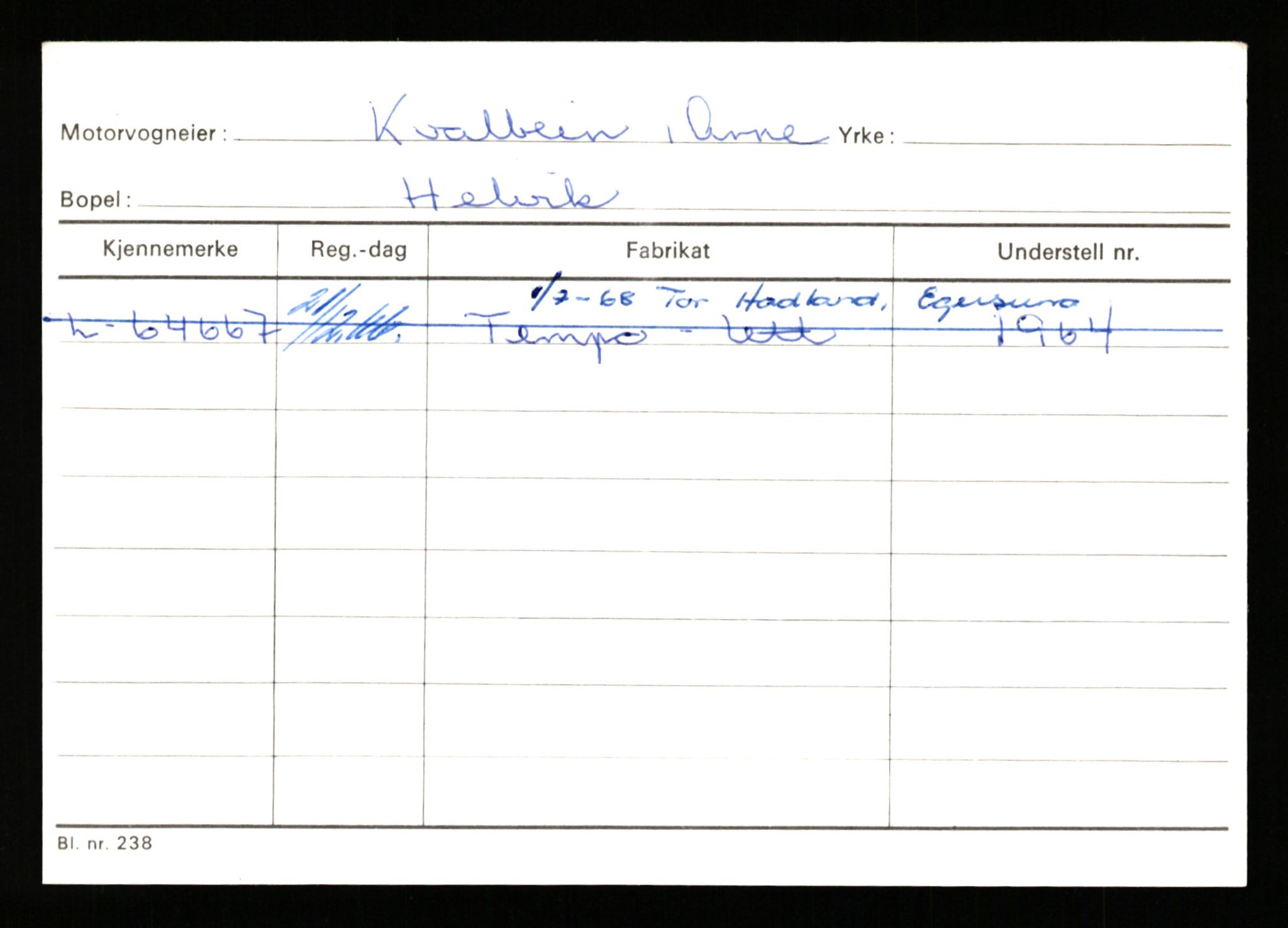 Stavanger trafikkstasjon, SAST/A-101942/0/H/L0021: Kristiania - Landsnes, 1930-1971, p. 879