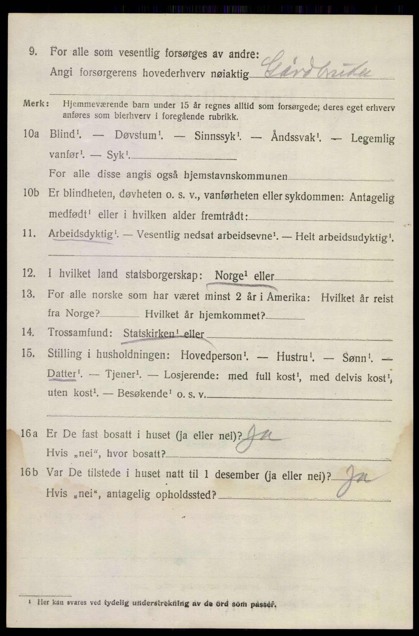 SAKO, 1920 census for Sandeherred, 1920, p. 12499