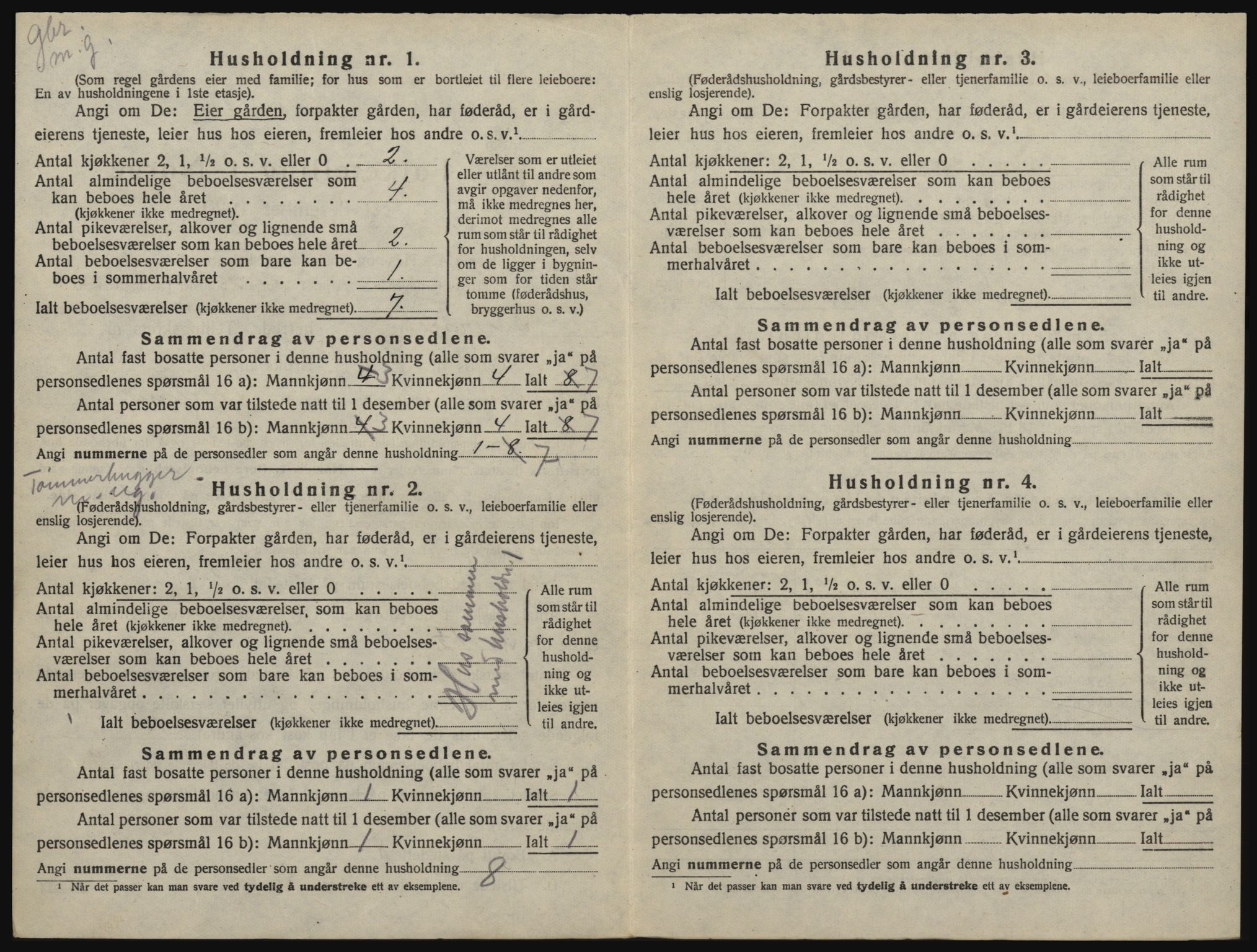 SAO, 1920 census for Degernes, 1920, p. 33