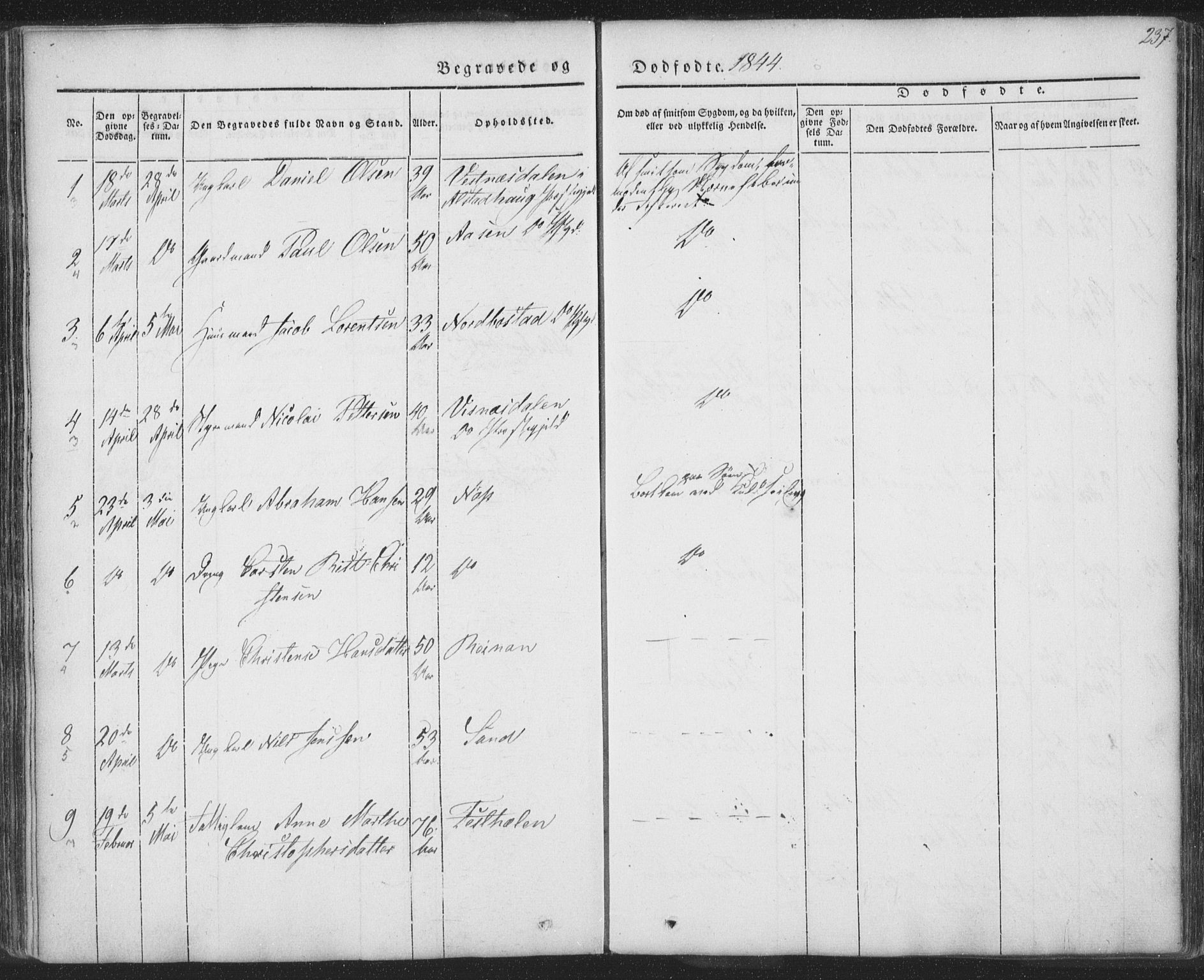 Ministerialprotokoller, klokkerbøker og fødselsregistre - Nordland, SAT/A-1459/885/L1202: Parish register (official) no. 885A03, 1838-1859, p. 237