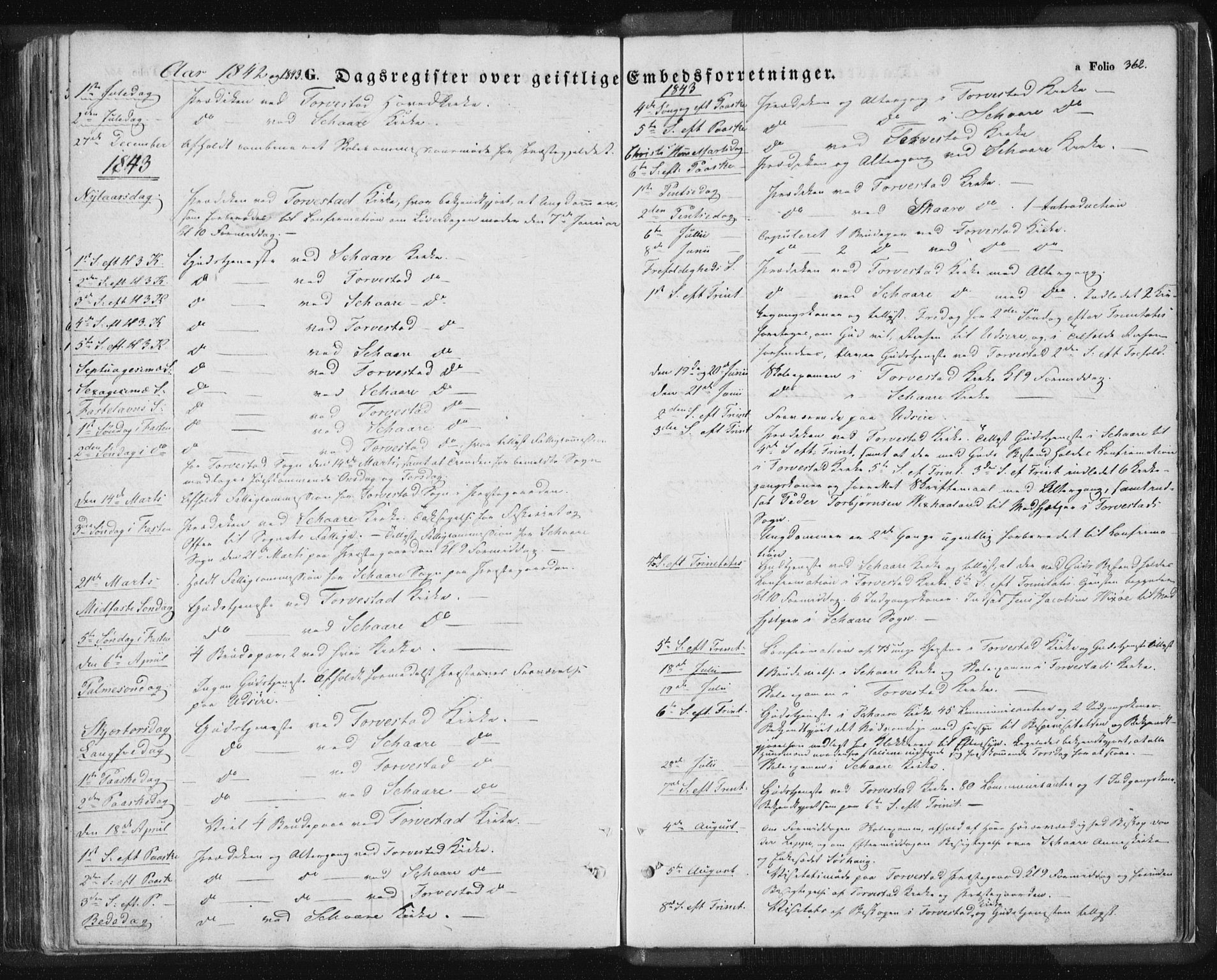 Torvastad sokneprestkontor, SAST/A -101857/H/Ha/Haa/L0006: Parish register (official) no. A 6, 1836-1847, p. 362