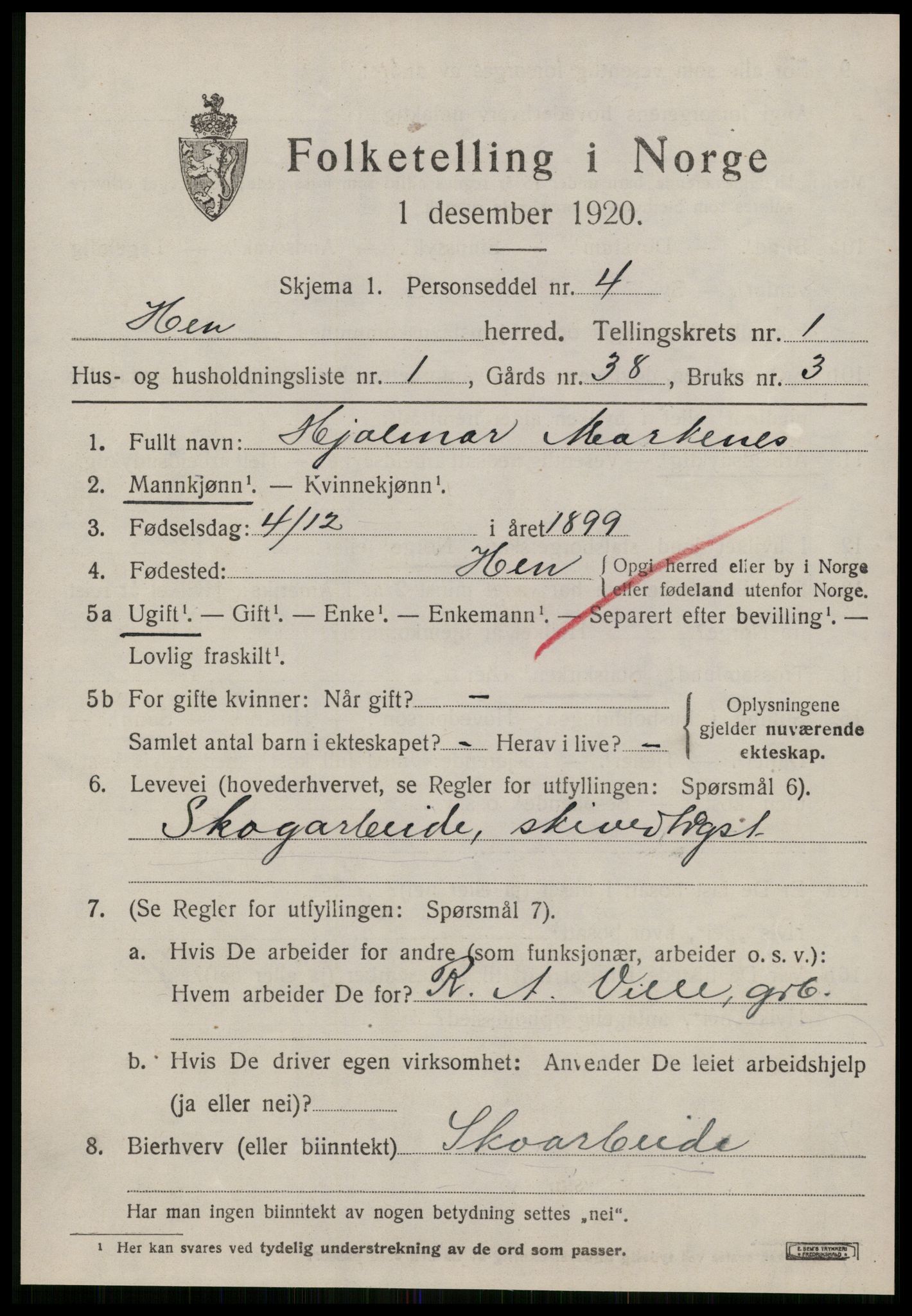 SAT, 1920 census for Hen, 1920, p. 472