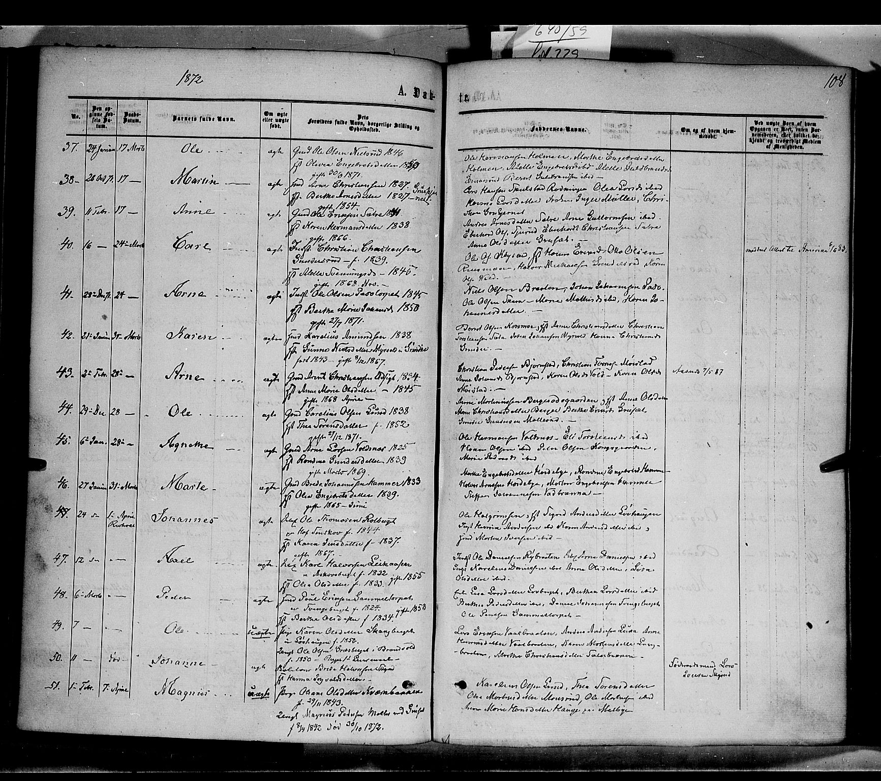 Grue prestekontor, AV/SAH-PREST-036/H/Ha/Haa/L0010: Parish register (official) no. 10, 1864-1873, p. 108