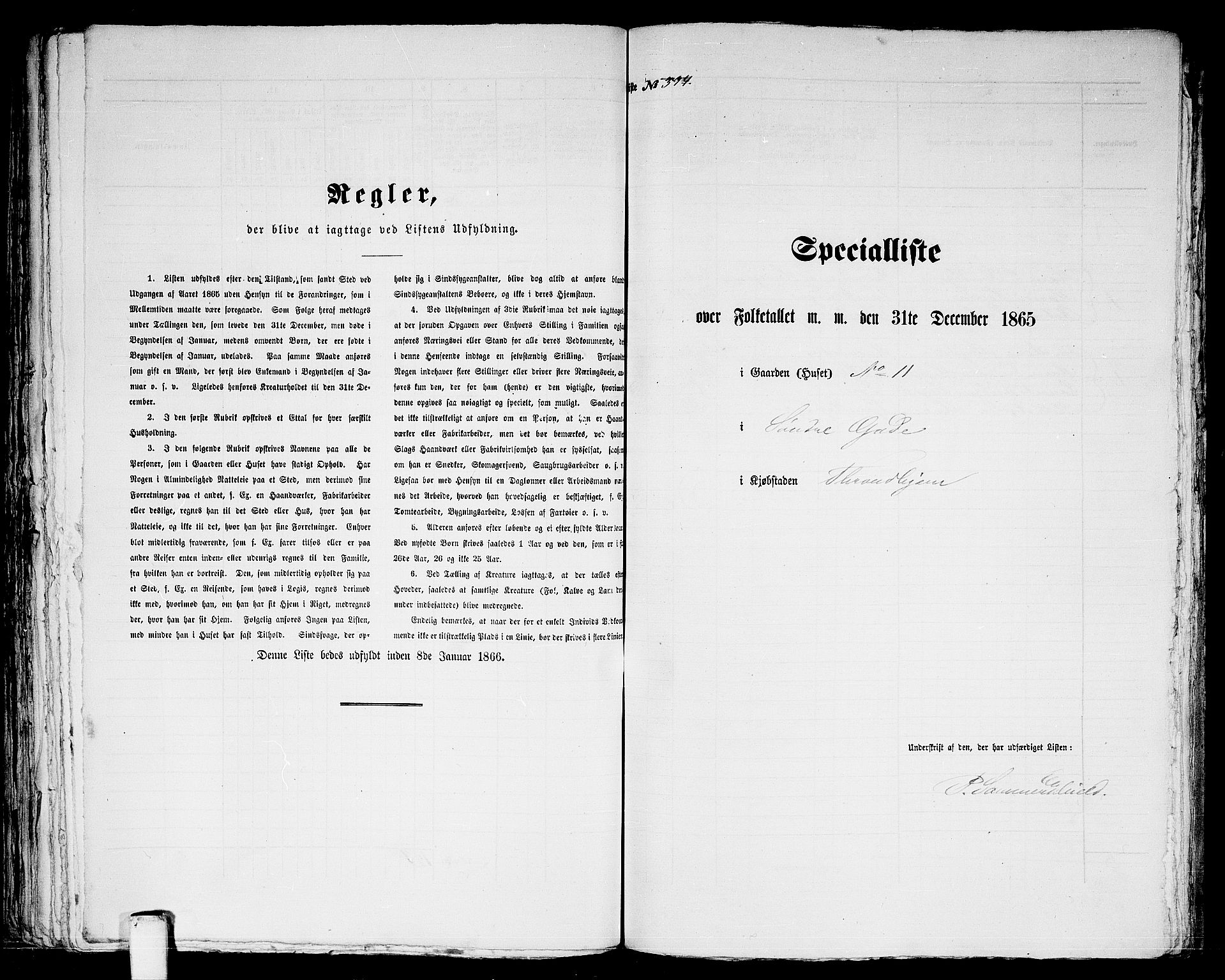 RA, 1865 census for Trondheim, 1865, p. 829