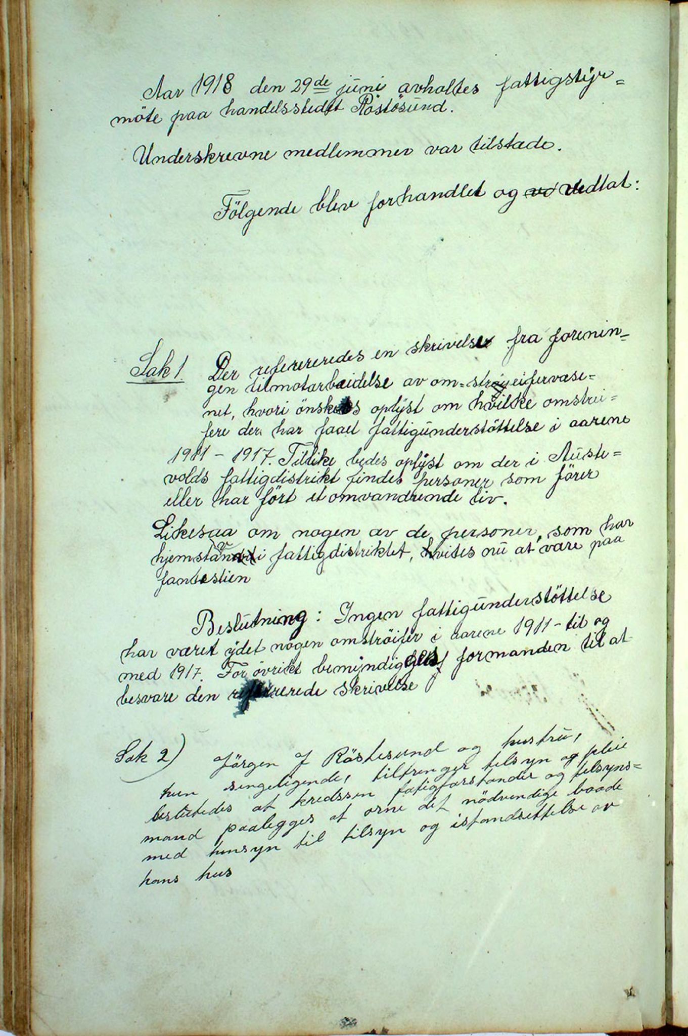 Austevoll kommune. Fattigstyret, IKAH/1244-311/A/Aa/L0001: Møtebok for Møgster fattigkommisjon og fattigstyre, 1846-1922, p. 180b