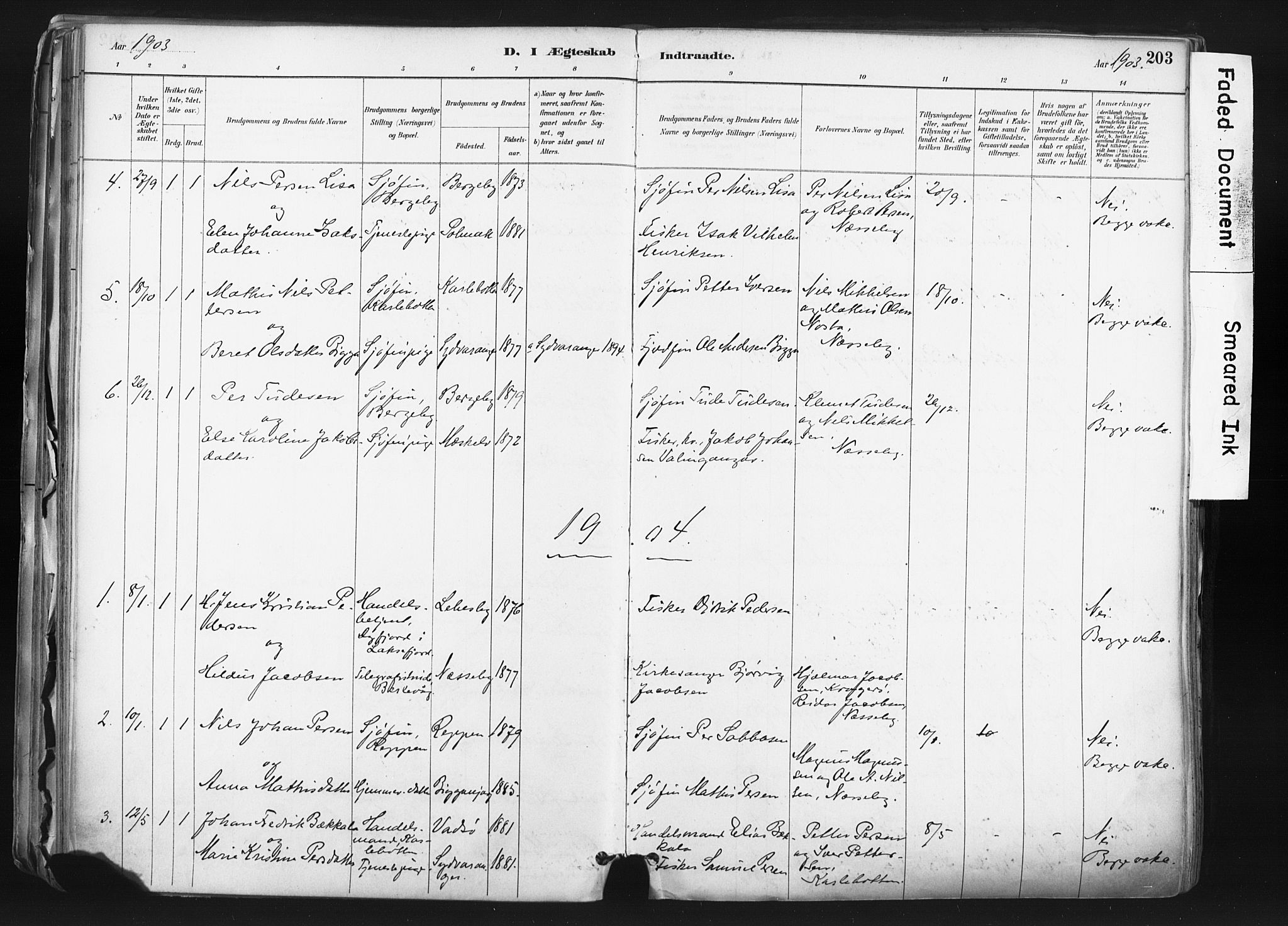 Nesseby sokneprestkontor, SATØ/S-1330/H/Ha/L0006kirke: Parish register (official) no. 6, 1885-1985, p. 203
