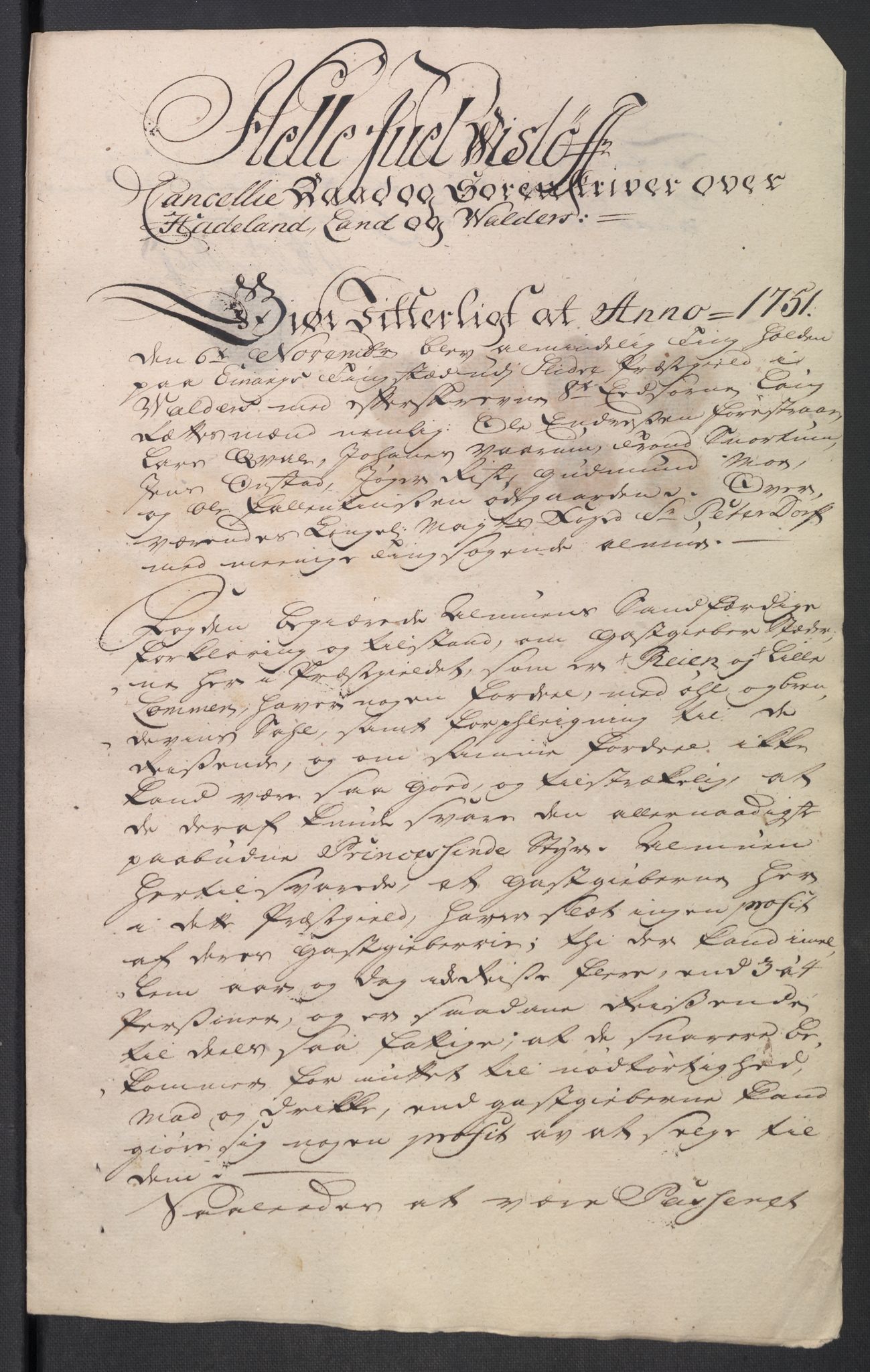 Rentekammeret inntil 1814, Reviderte regnskaper, Fogderegnskap, AV/RA-EA-4092/R18/L1348: Fogderegnskap Hadeland, Toten og Valdres, 1750-1751, p. 615