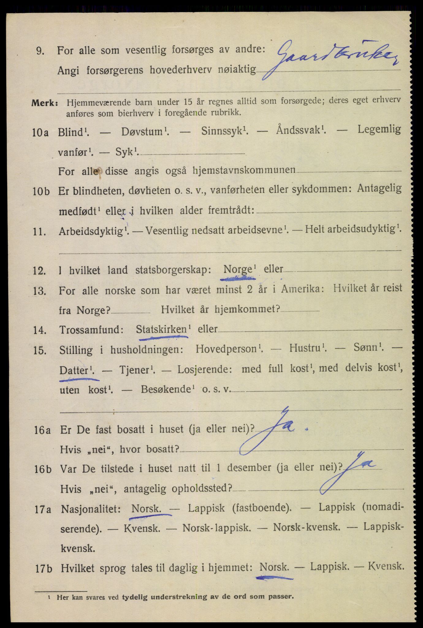SAT, 1920 census for Beiarn, 1920, p. 2867