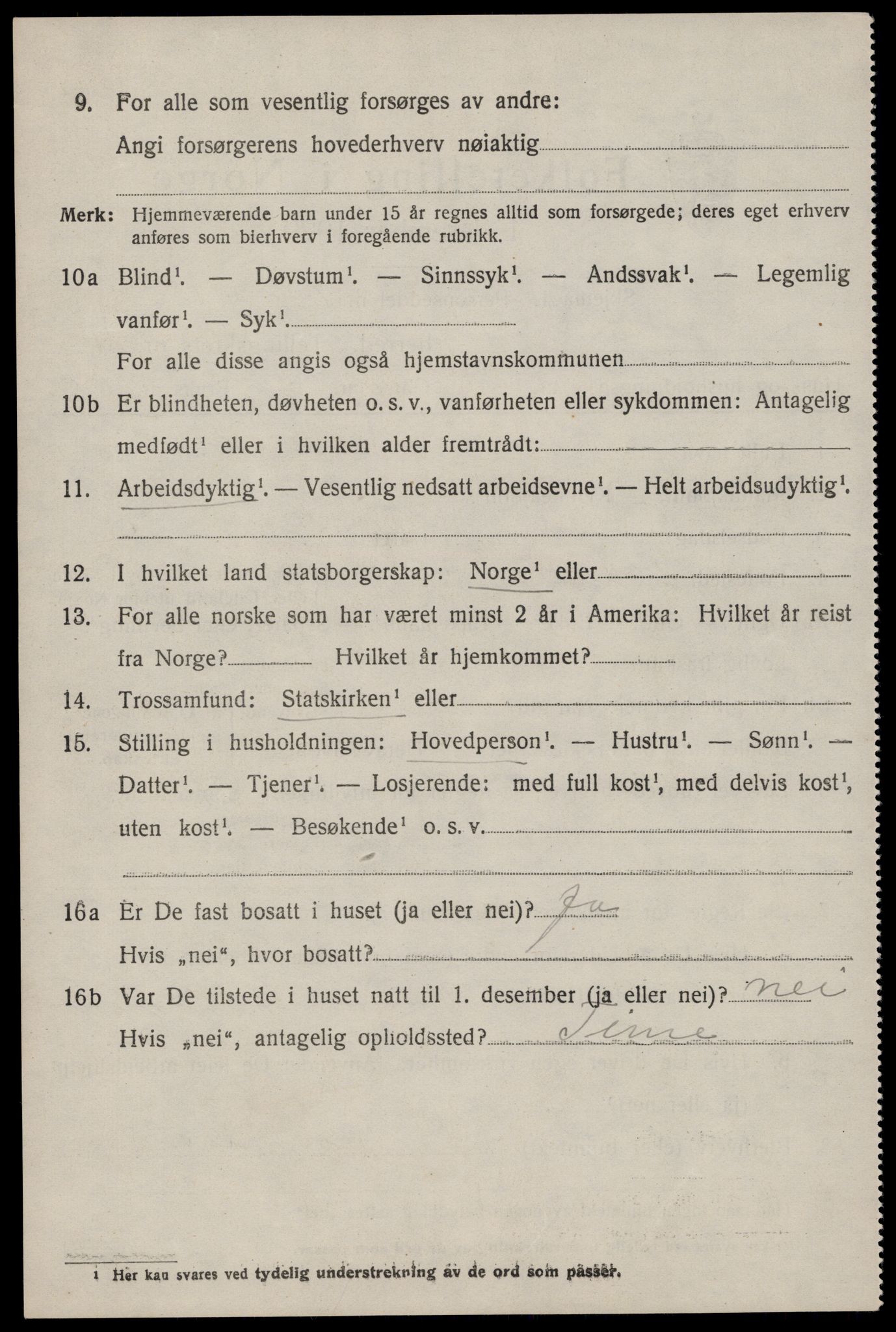 SAST, 1920 census for Klepp, 1920, p. 4337