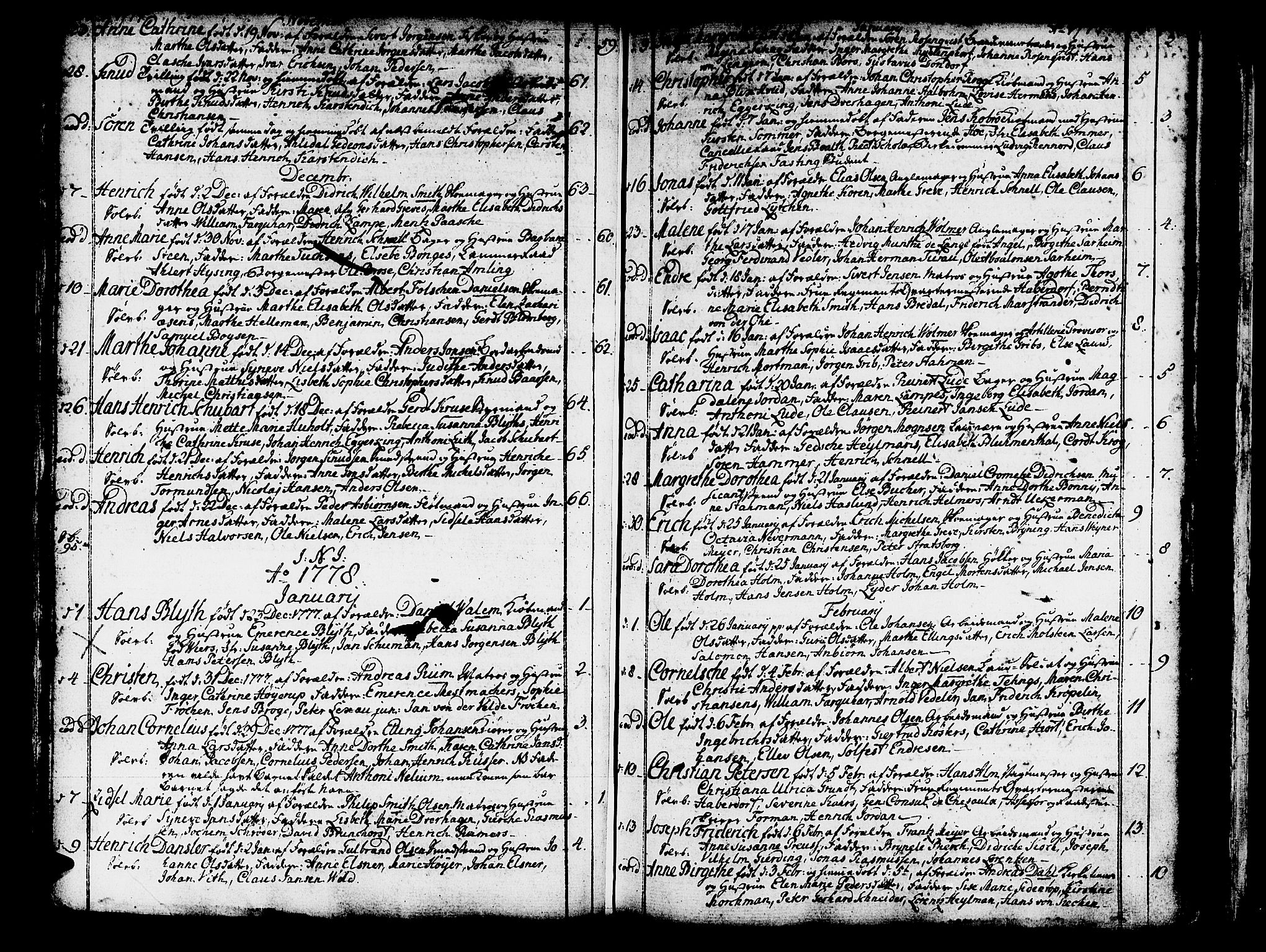 Domkirken sokneprestembete, SAB/A-74801/H/Haa/L0003: Parish register (official) no. A 3, 1758-1789, p. 202-203