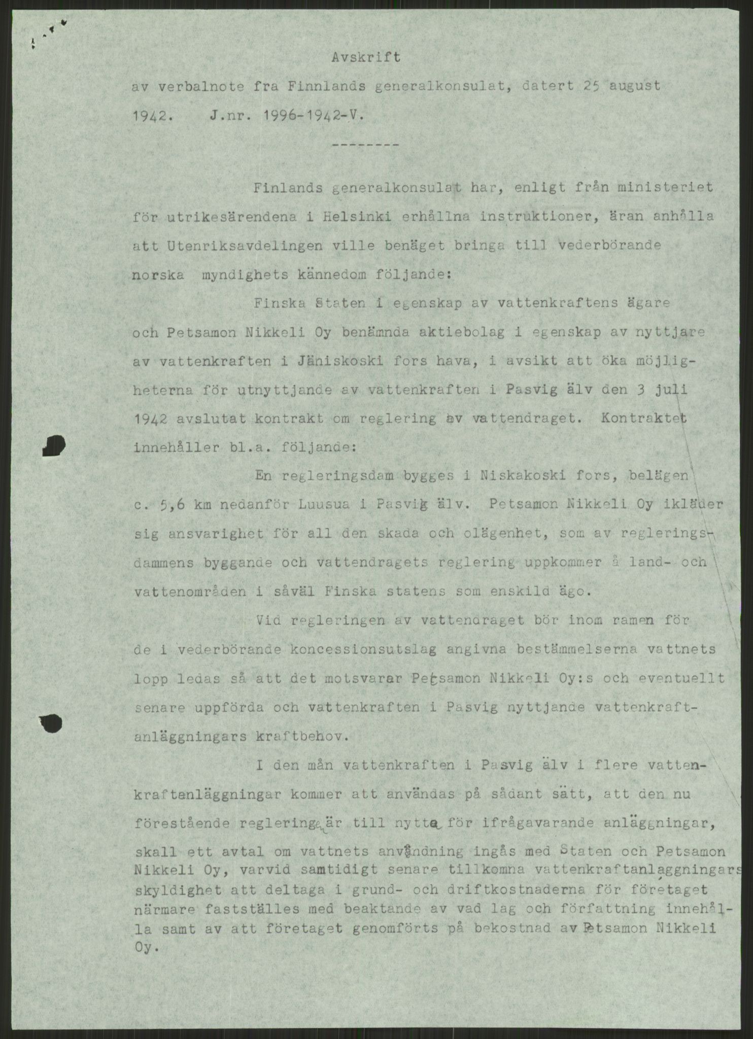 Vassdragsdirektoratet/avdelingen, AV/RA-S-6242/F/Fa/L0536: Pasvikelva, 1920-1971, p. 39