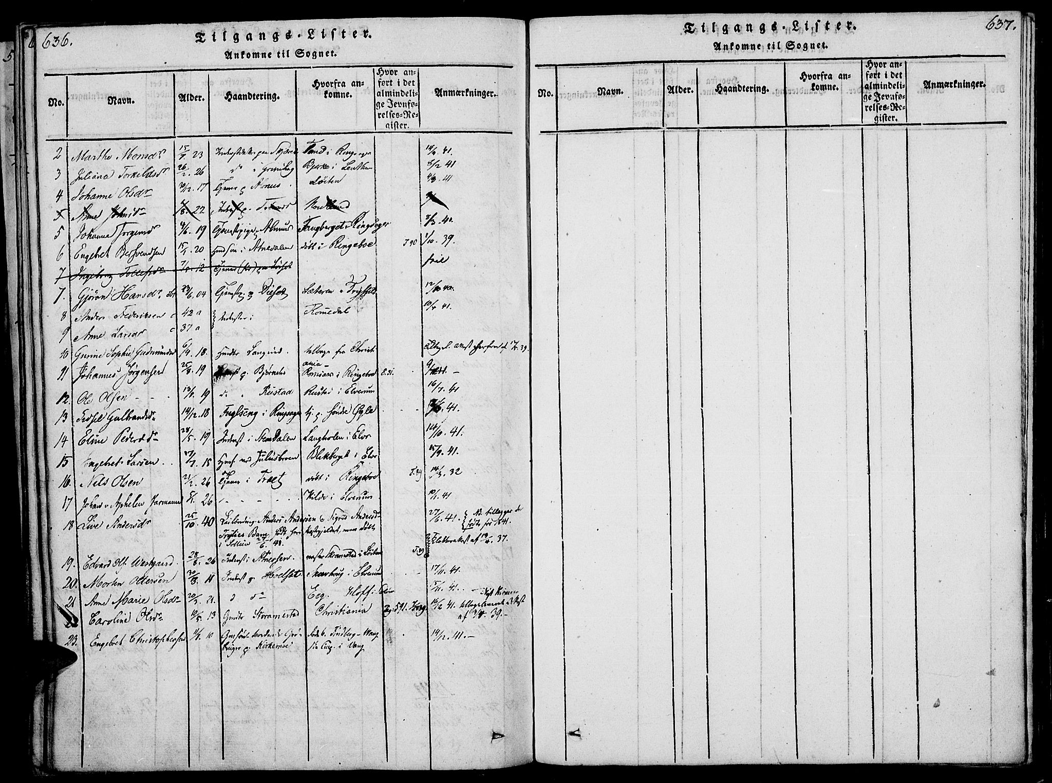 Åmot prestekontor, Hedmark, SAH/PREST-056/H/Ha/Haa/L0005: Parish register (official) no. 5, 1815-1841, p. 636-637