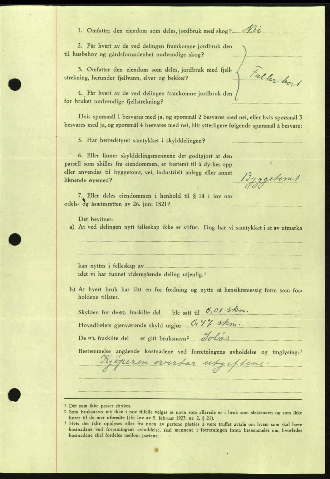 Nordmøre sorenskriveri, AV/SAT-A-4132/1/2/2Ca: Mortgage book no. A98, 1944-1944, Diary no: : 2072/1944