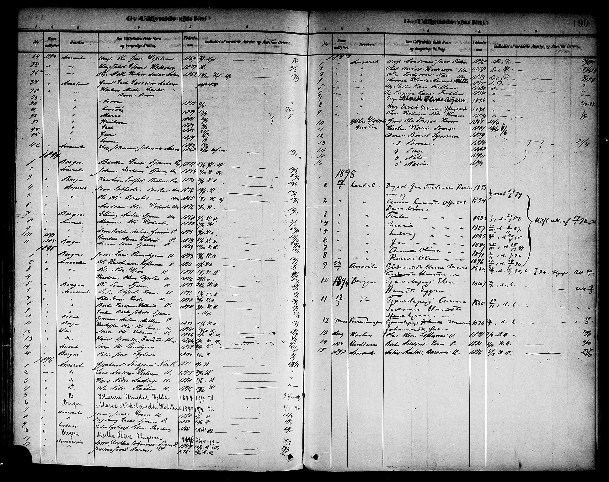 Sogndal sokneprestembete, SAB/A-81301/H/Haa/Haab/L0001: Parish register (official) no. B 1, 1878-1899, p. 190