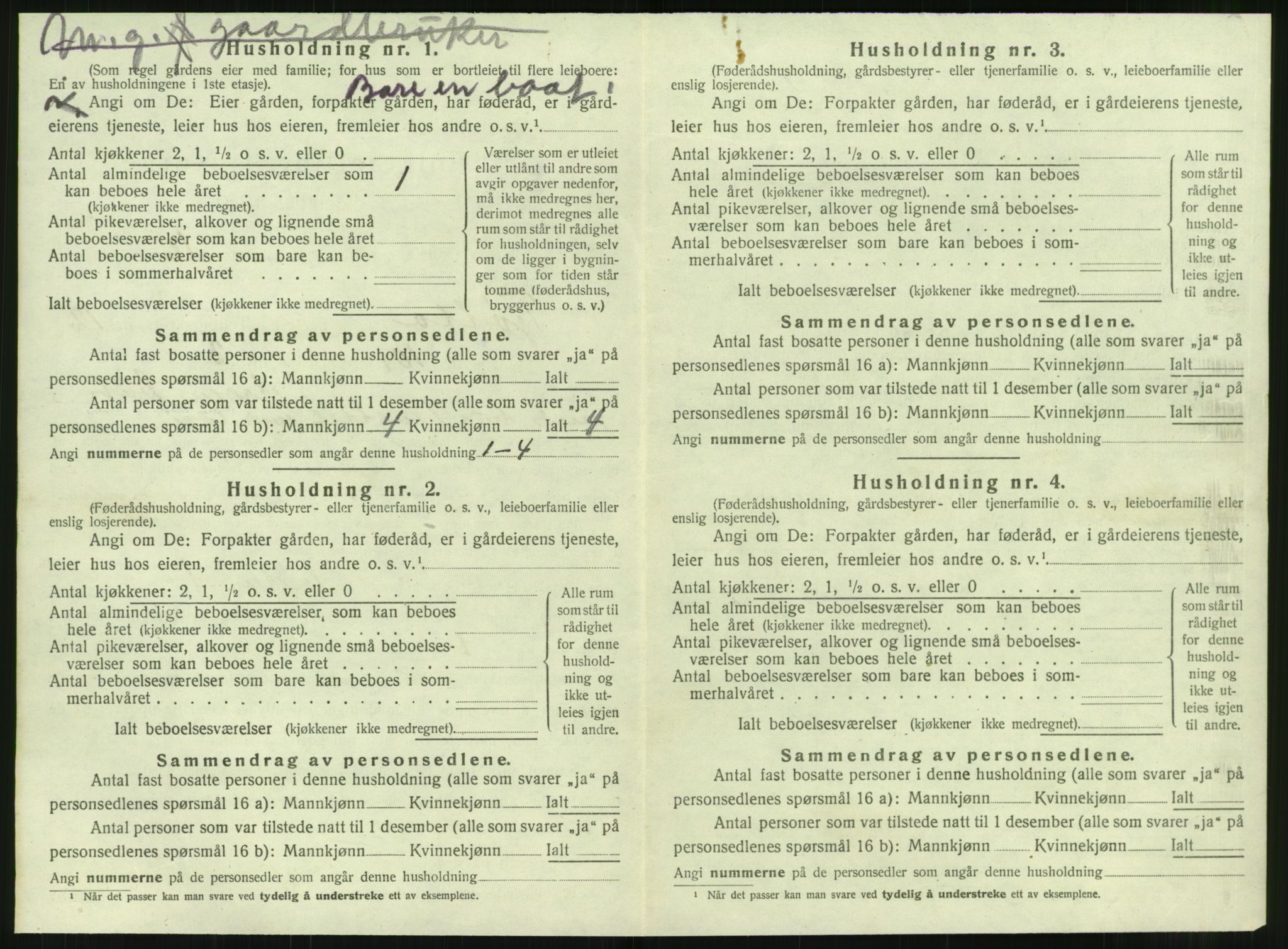 SAT, 1920 census for Tjøtta, 1920, p. 716