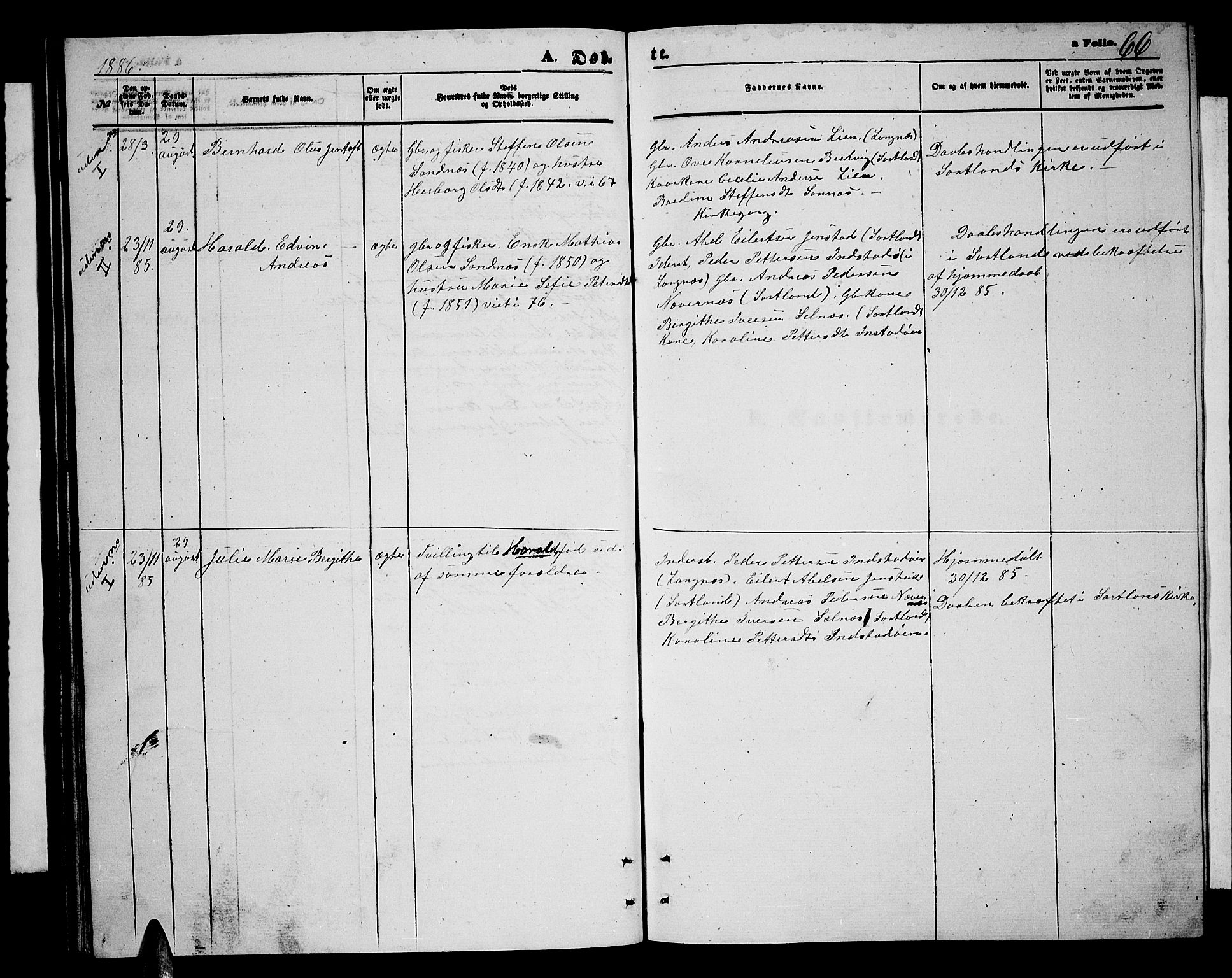 Ministerialprotokoller, klokkerbøker og fødselsregistre - Nordland, AV/SAT-A-1459/898/L1426: Parish register (copy) no. 898C01, 1869-1886, p. 66