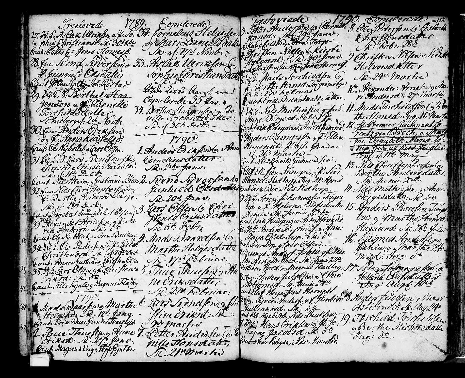 Skjeberg prestekontor Kirkebøker, AV/SAO-A-10923/F/Fa/L0002: Parish register (official) no. I 2, 1726-1791, p. 152