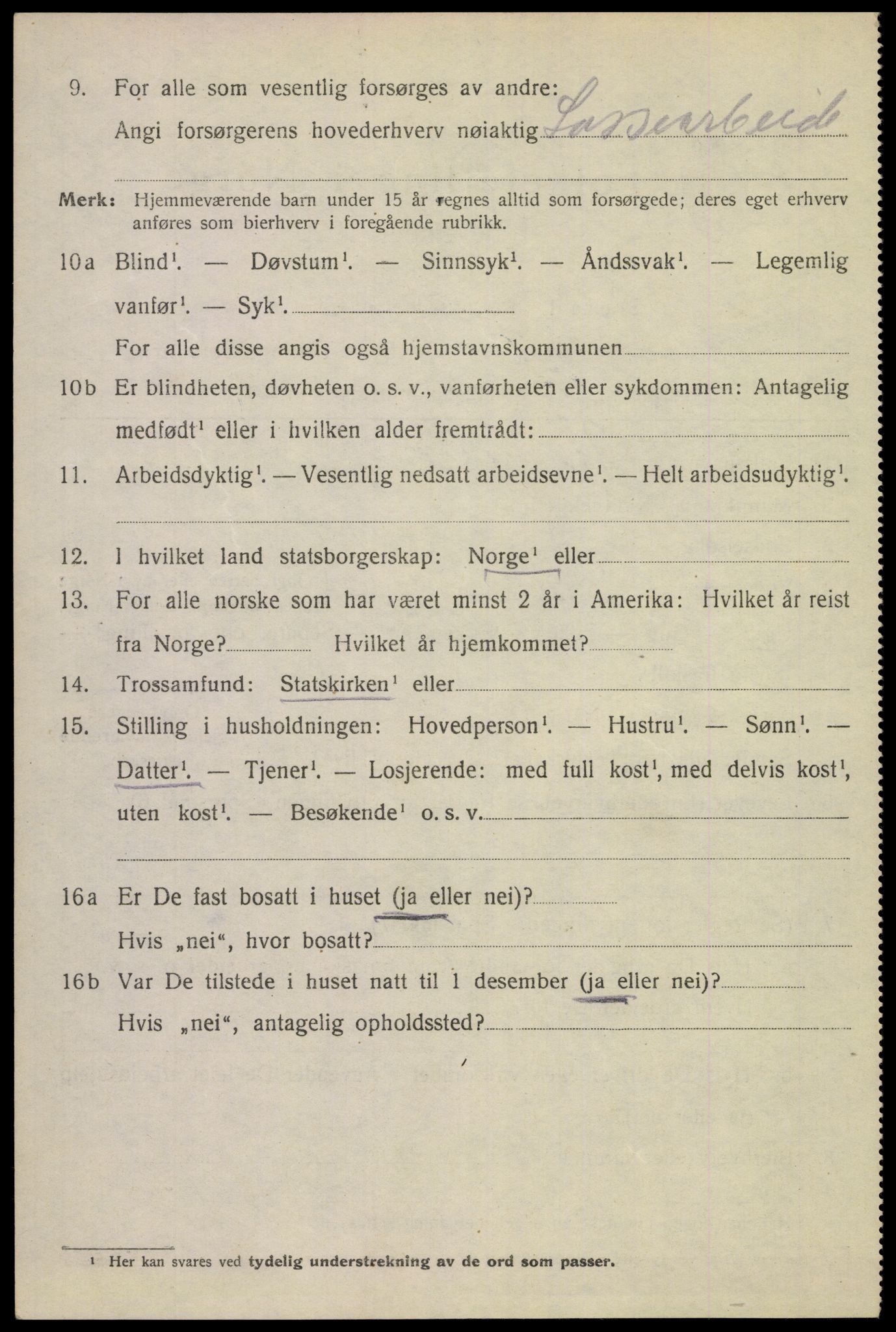 SAKO, 1920 census for Skien, 1920, p. 45085