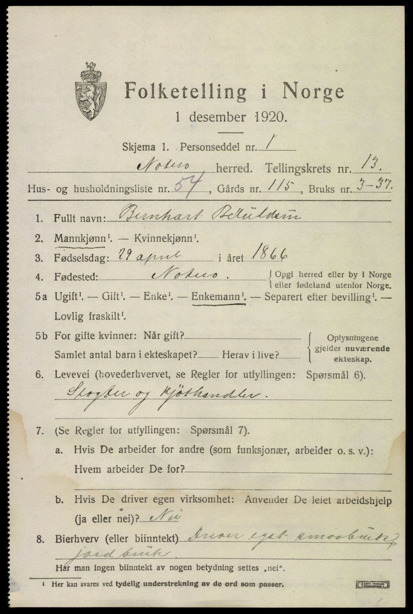 SAKO, 1920 census for Nøtterøy, 1920, p. 15751