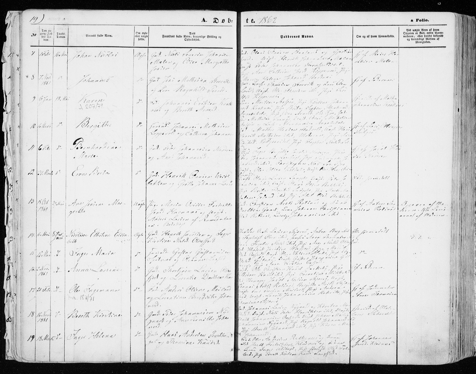Skjervøy sokneprestkontor, SATØ/S-1300/H/Ha/Haa/L0007kirke: Parish register (official) no. 7, 1860-1870, p. 19
