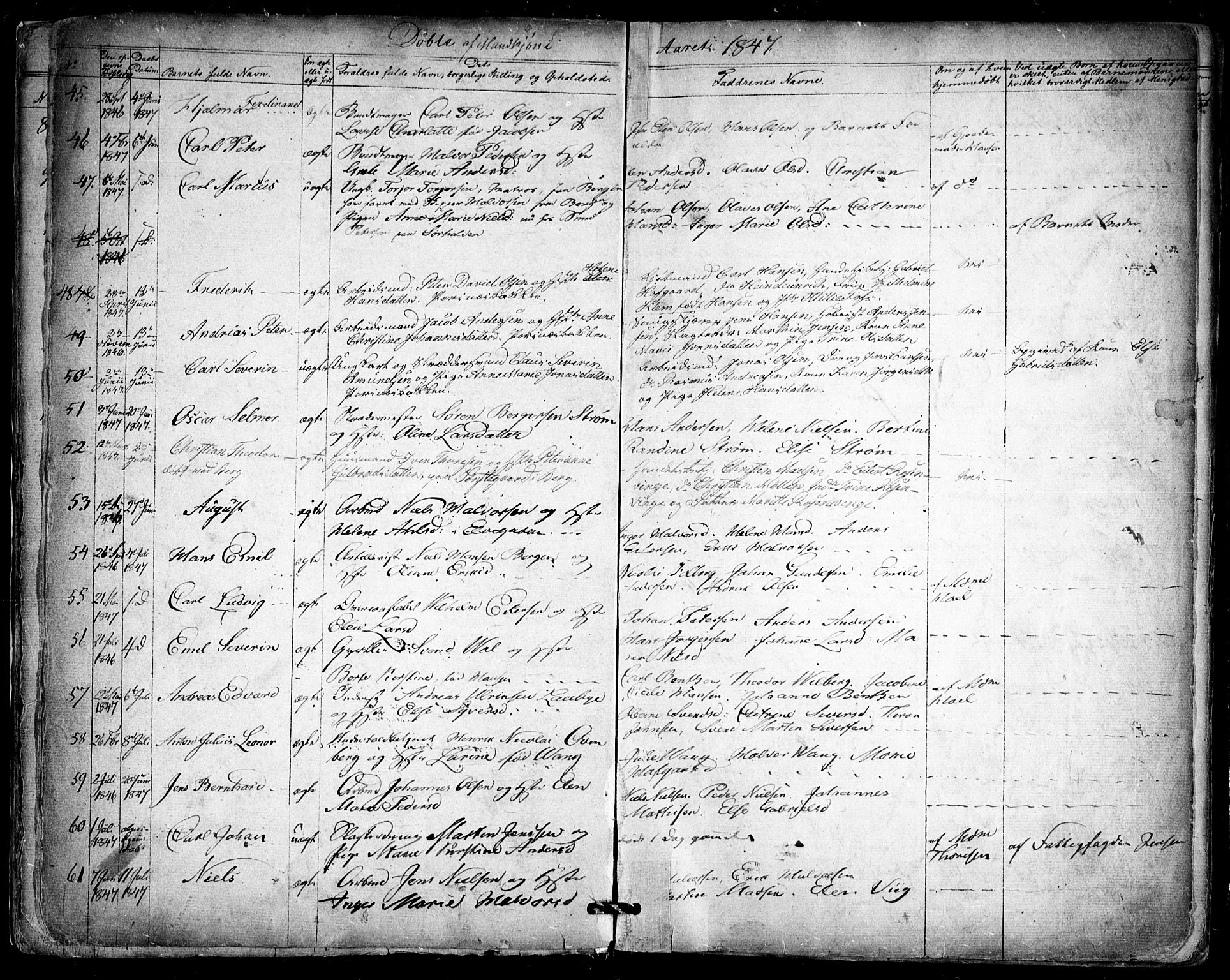 Halden prestekontor Kirkebøker, SAO/A-10909/F/Fa/L0006: Parish register (official) no. I 6, 1845-1856, p. 13