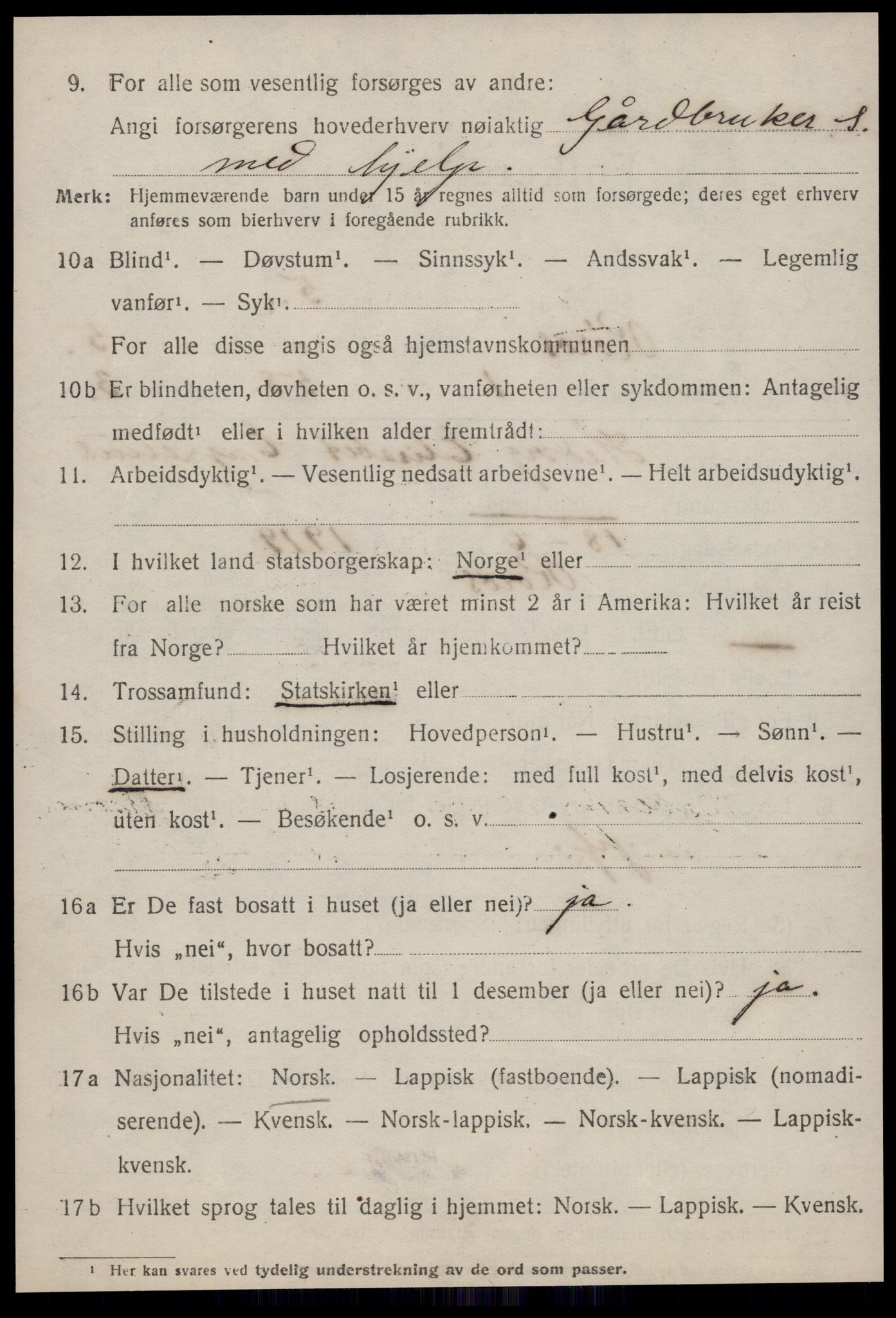 SAT, 1920 census for Røros, 1920, p. 5561