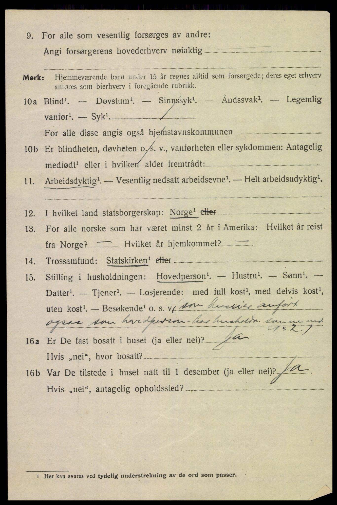 SAK, 1920 census for Mandal, 1920, p. 5870