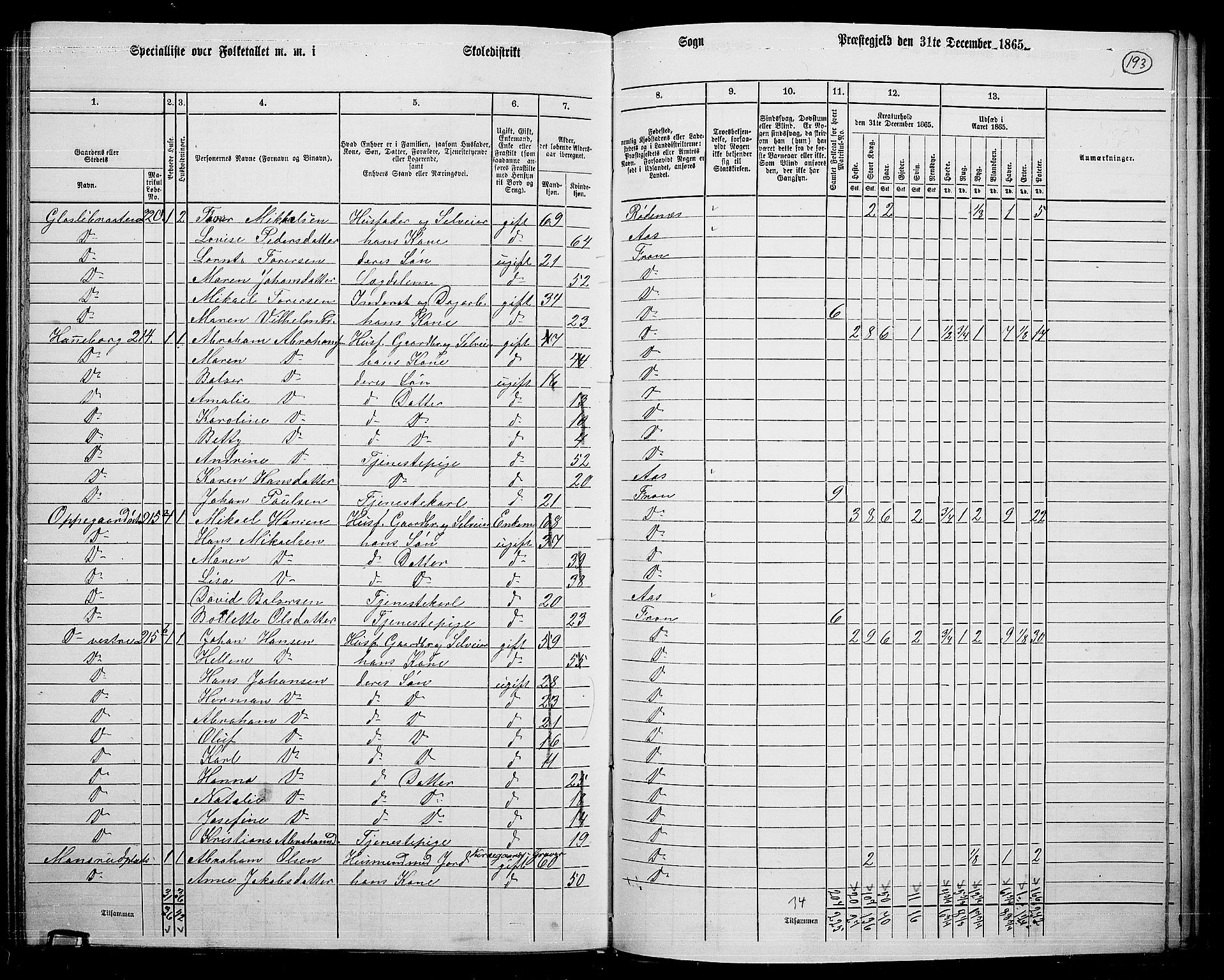 RA, 1865 census for Drøbak/Frogn, 1865, p. 47