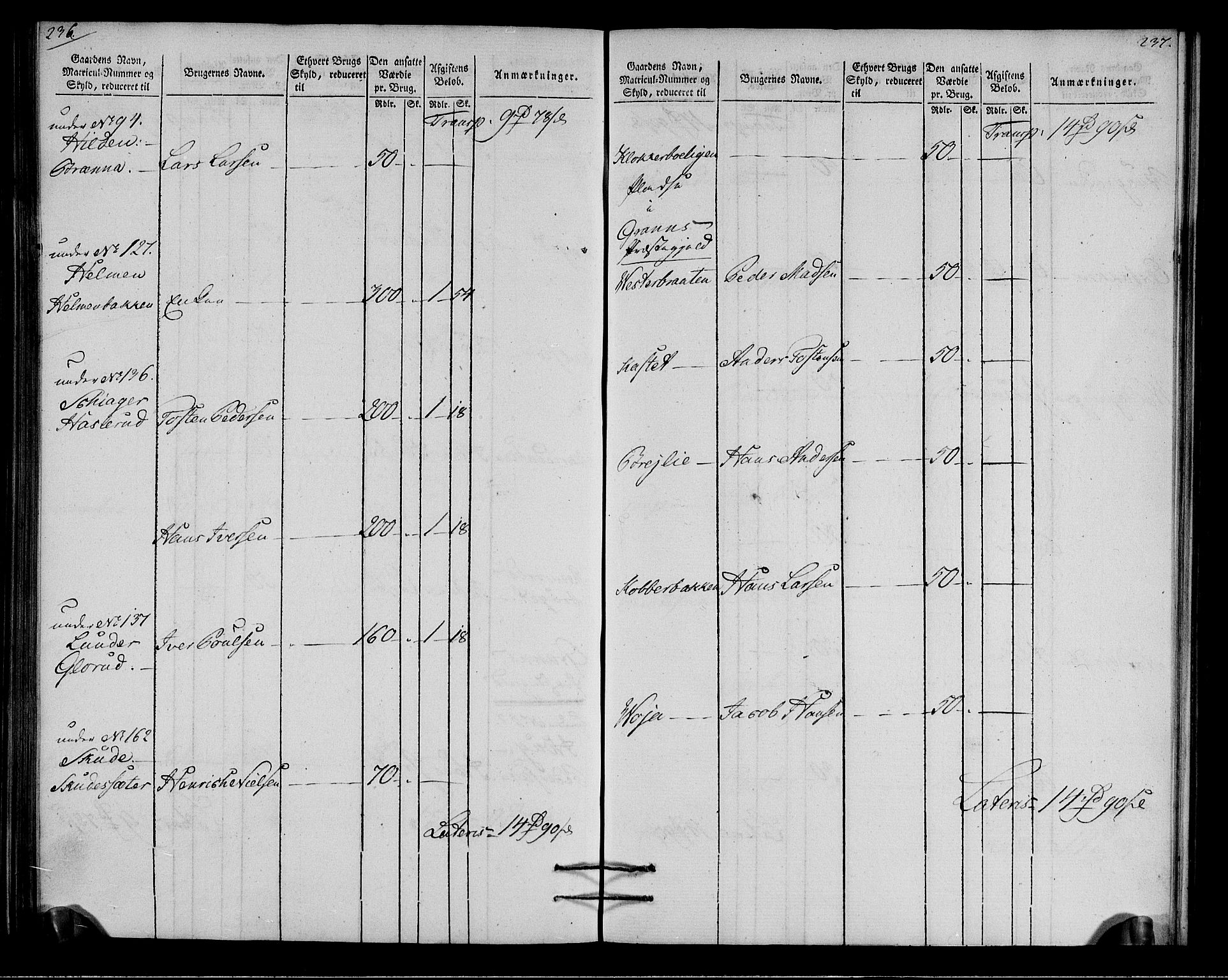 Rentekammeret inntil 1814, Realistisk ordnet avdeling, AV/RA-EA-4070/N/Ne/Nea/L0037: Toten fogderi. Oppebørselsregister, 1803-1804, p. 121