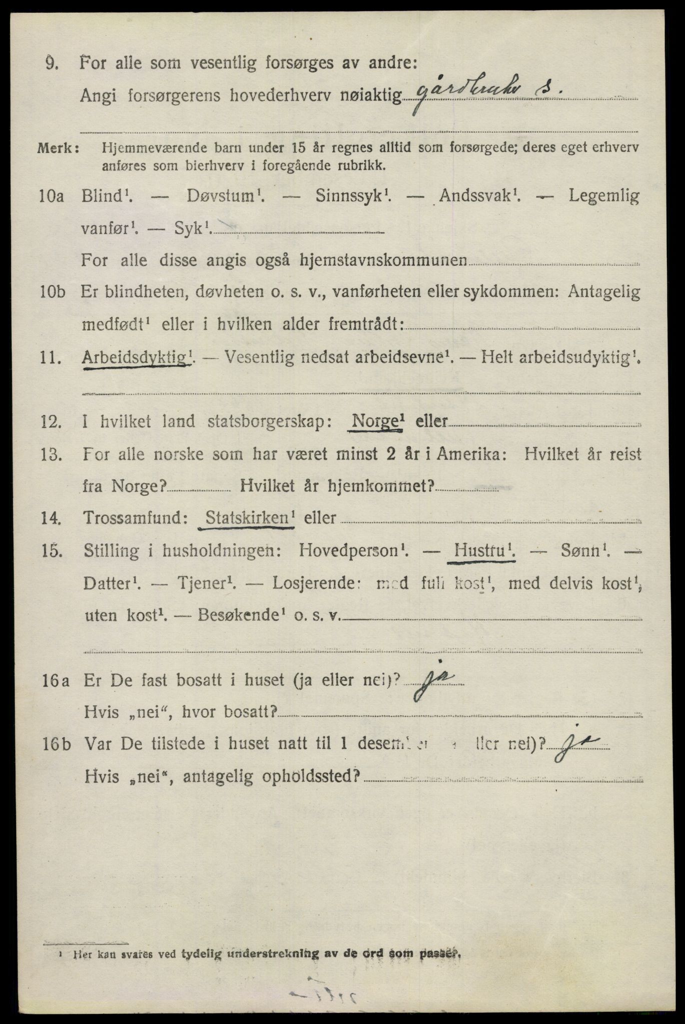 SAO, 1920 census for Ullensaker, 1920, p. 15404