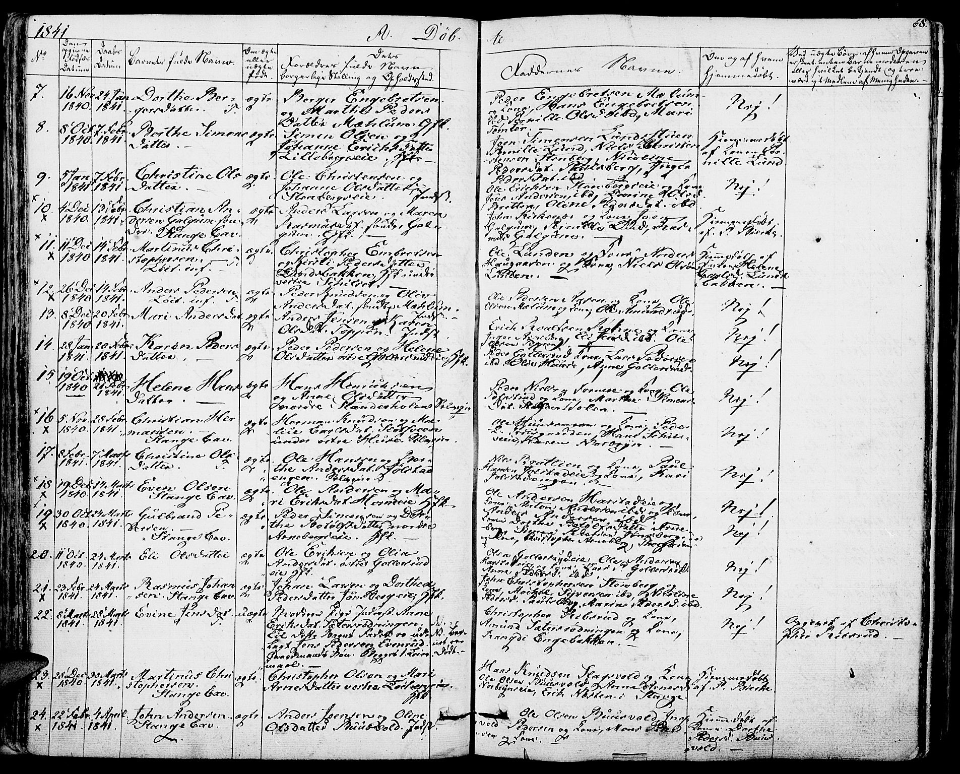 Romedal prestekontor, SAH/PREST-004/K/L0003: Parish register (official) no. 3, 1829-1846, p. 68