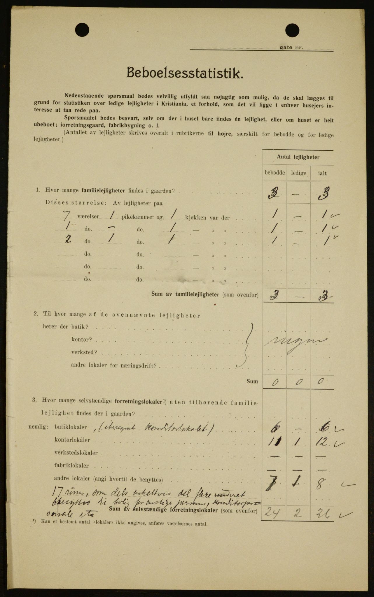 OBA, Municipal Census 1909 for Kristiania, 1909, p. 73697