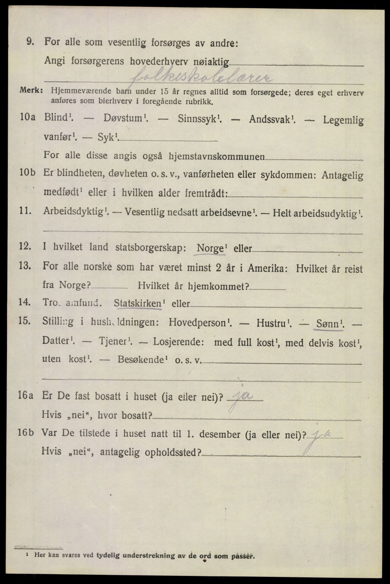 SAKO, 1920 census for Sande, 1920, p. 8065