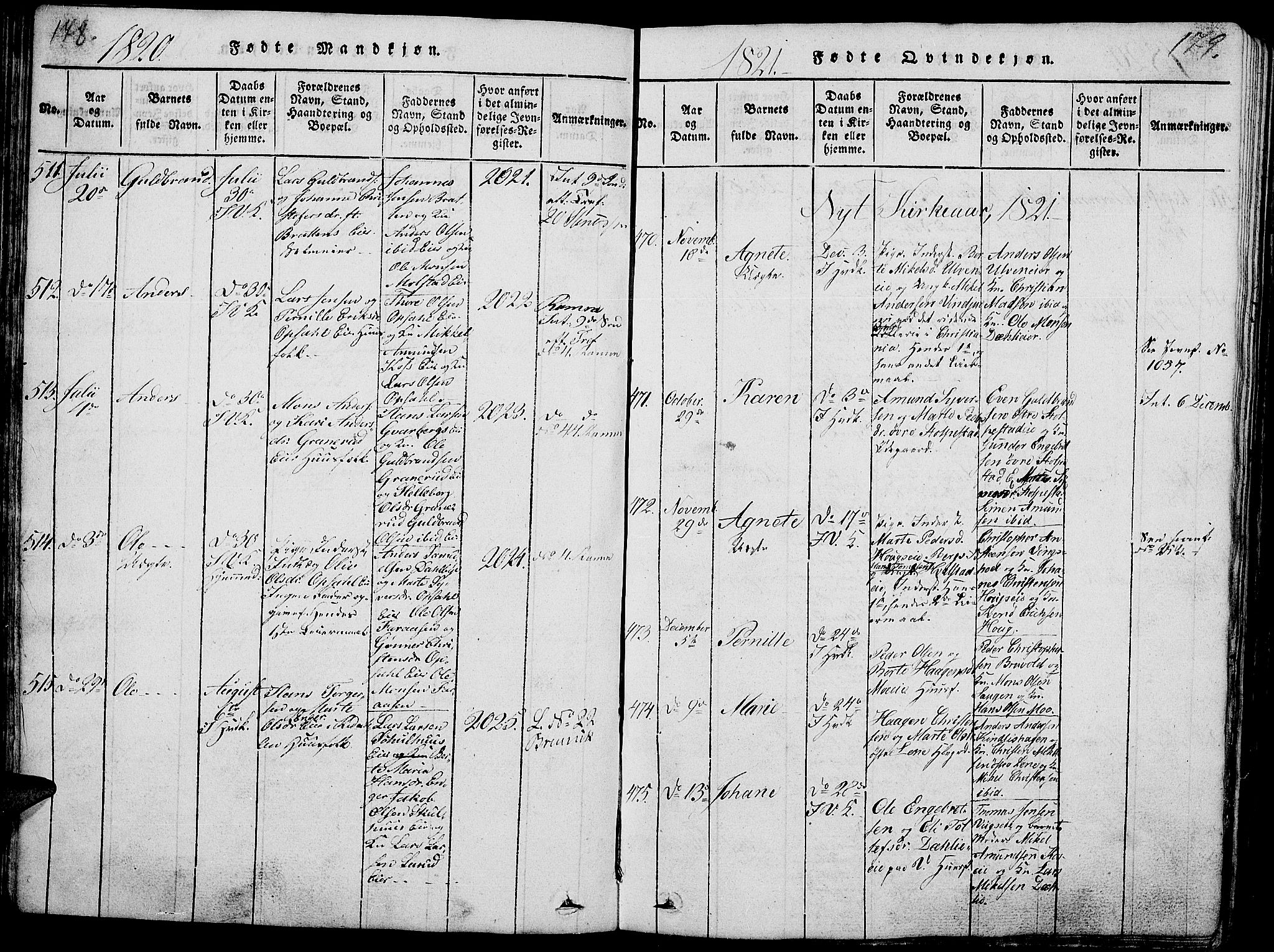 Ringsaker prestekontor, AV/SAH-PREST-014/L/La/L0001: Parish register (copy) no. 1, 1814-1826, p. 178-179