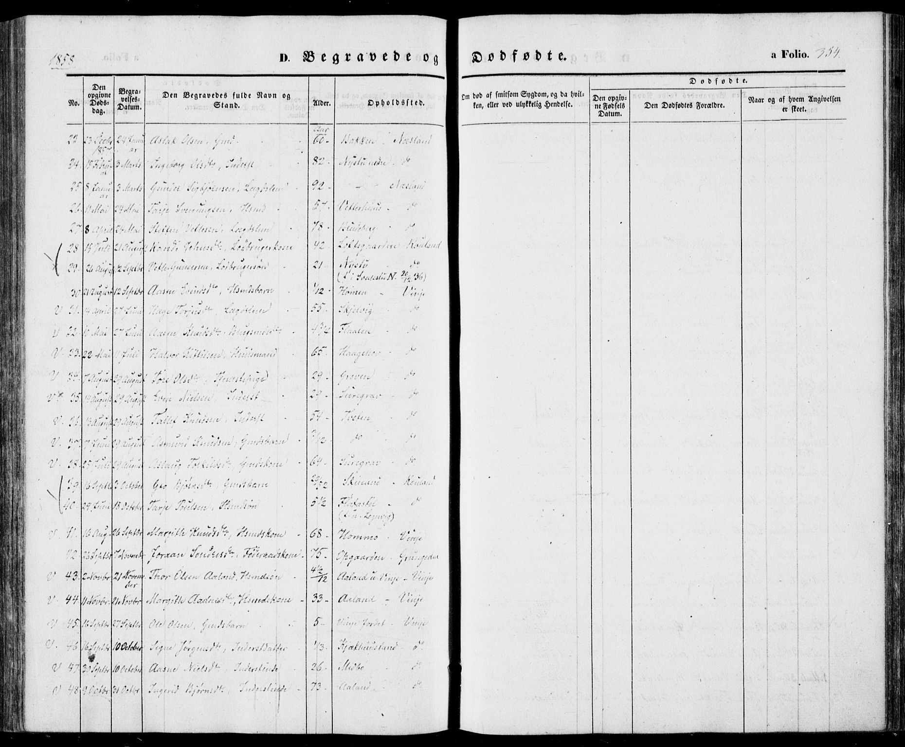 Vinje kirkebøker, SAKO/A-312/F/Fa/L0004: Parish register (official) no. I 4, 1843-1869, p. 354