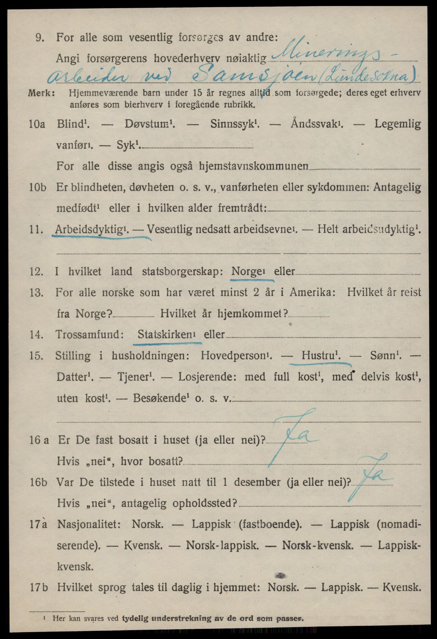 SAT, 1920 census for Horg, 1920, p. 3037