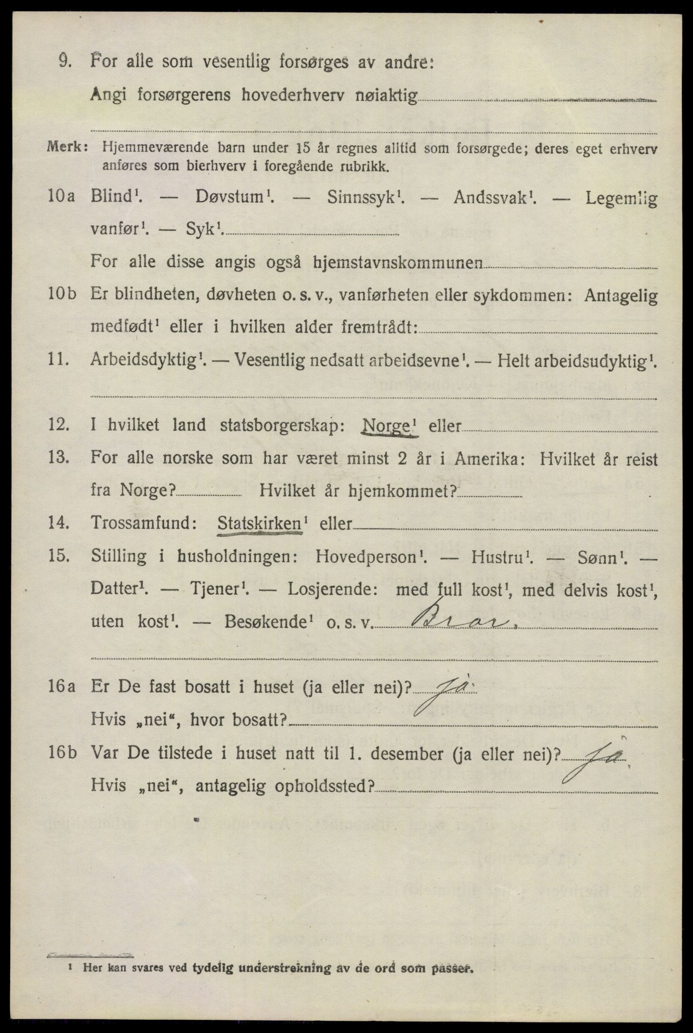 SAO, 1920 census for Nannestad, 1920, p. 2464