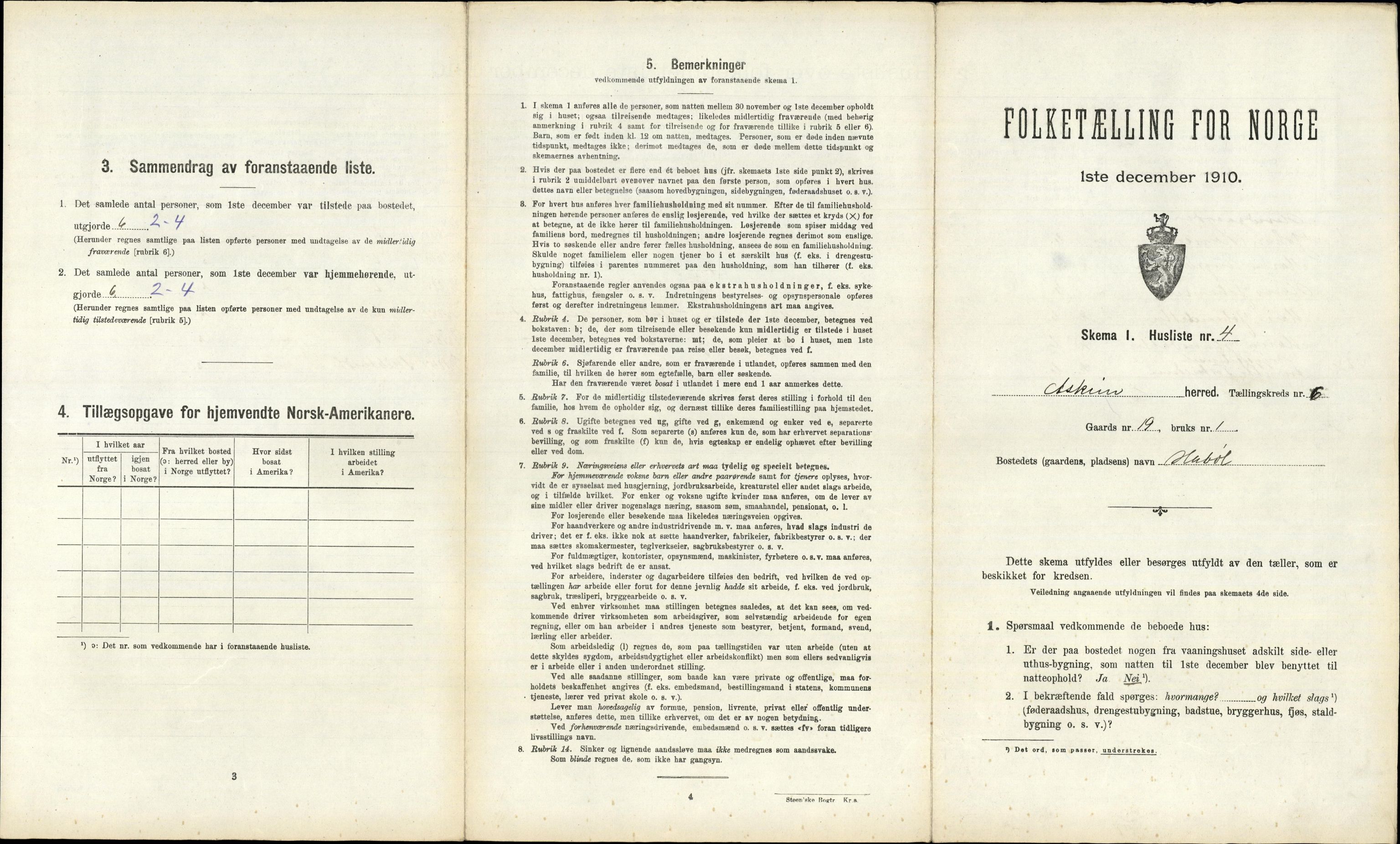 RA, 1910 census for Askim, 1910, p. 977