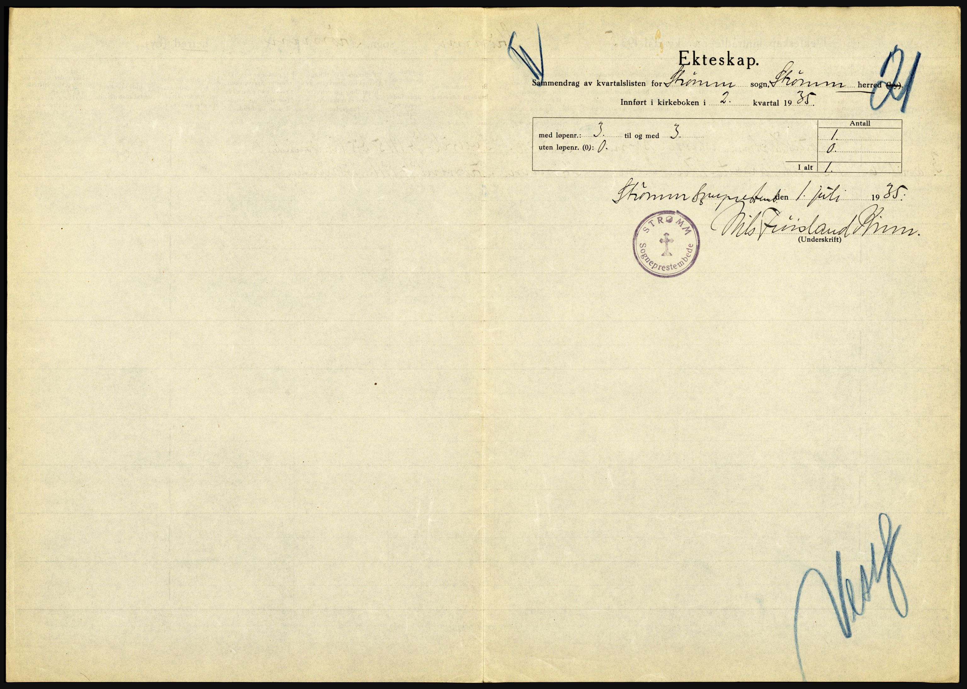 Statistisk sentralbyrå, Sosiodemografiske emner, Befolkning, AV/RA-S-2228/D/Df/Dfd/Dfde/L0016: Vestfold, 1935, p. 5