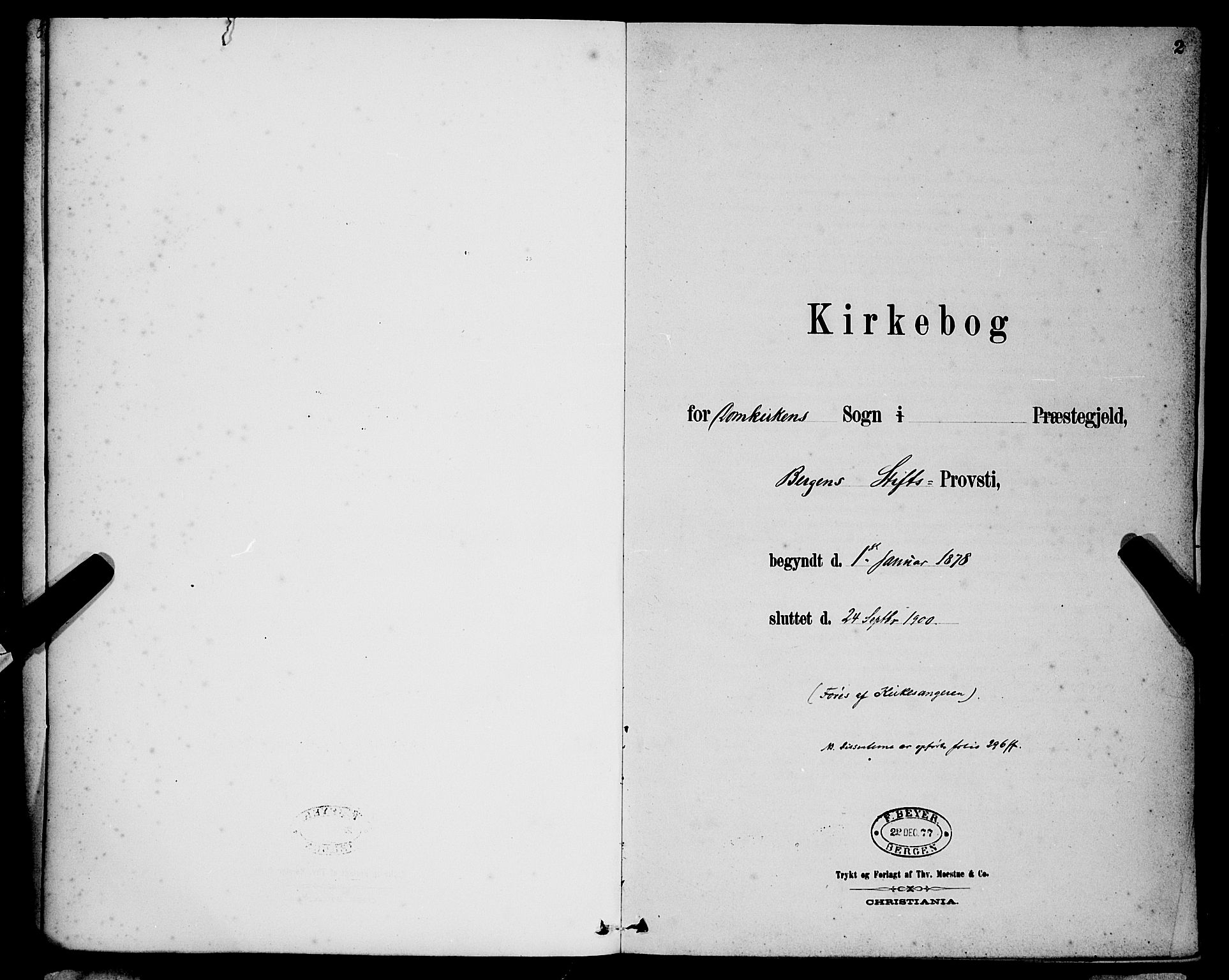 Domkirken sokneprestembete, SAB/A-74801/H/Hab/L0041: Parish register (copy) no. E 5, 1878-1900, p. 2